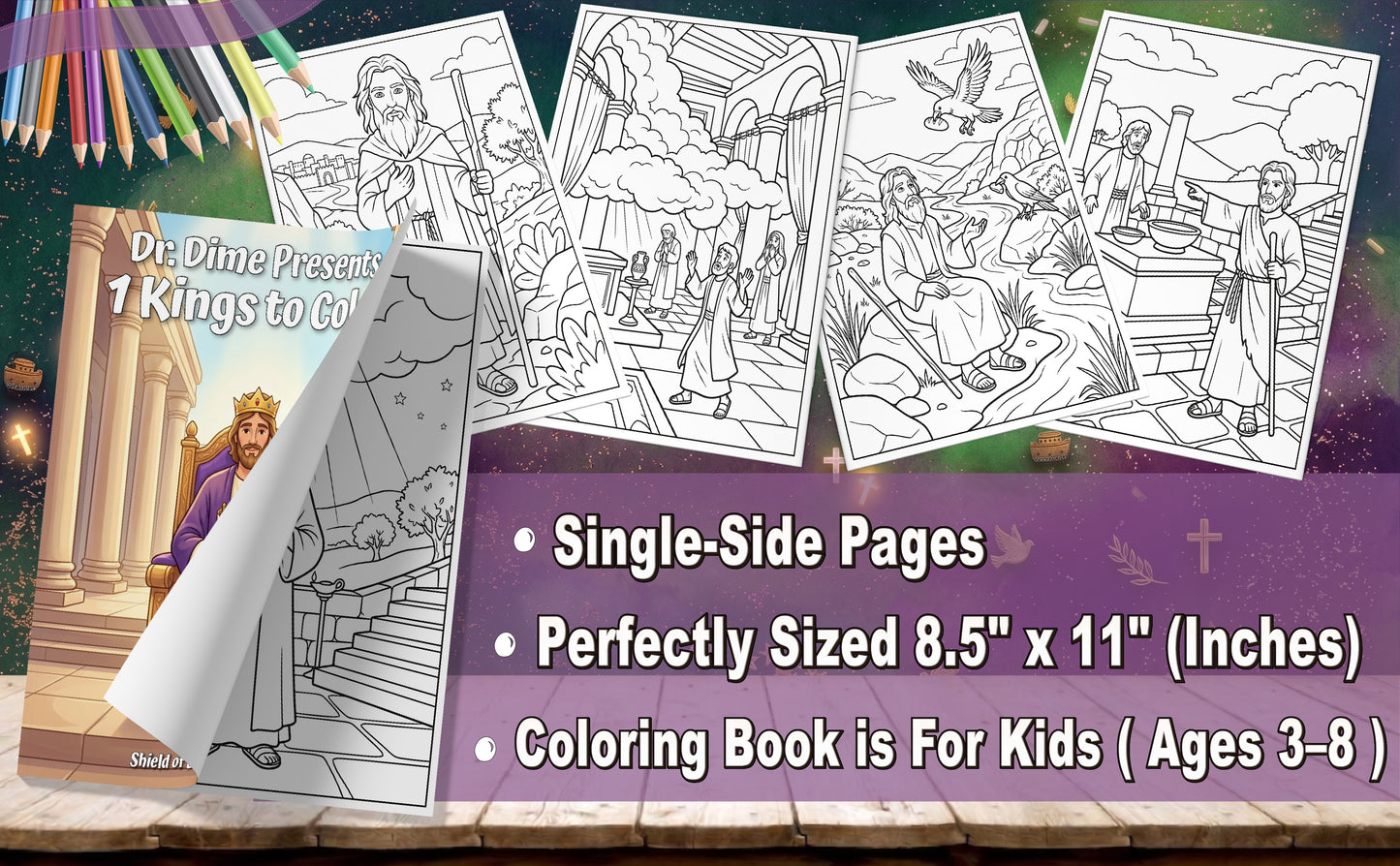 Dr. Dime Presents 1 Kings to Color