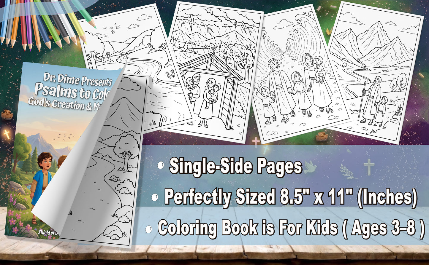 Dr. Dime Presents Psalms to Color – God’s Creation & Majesty