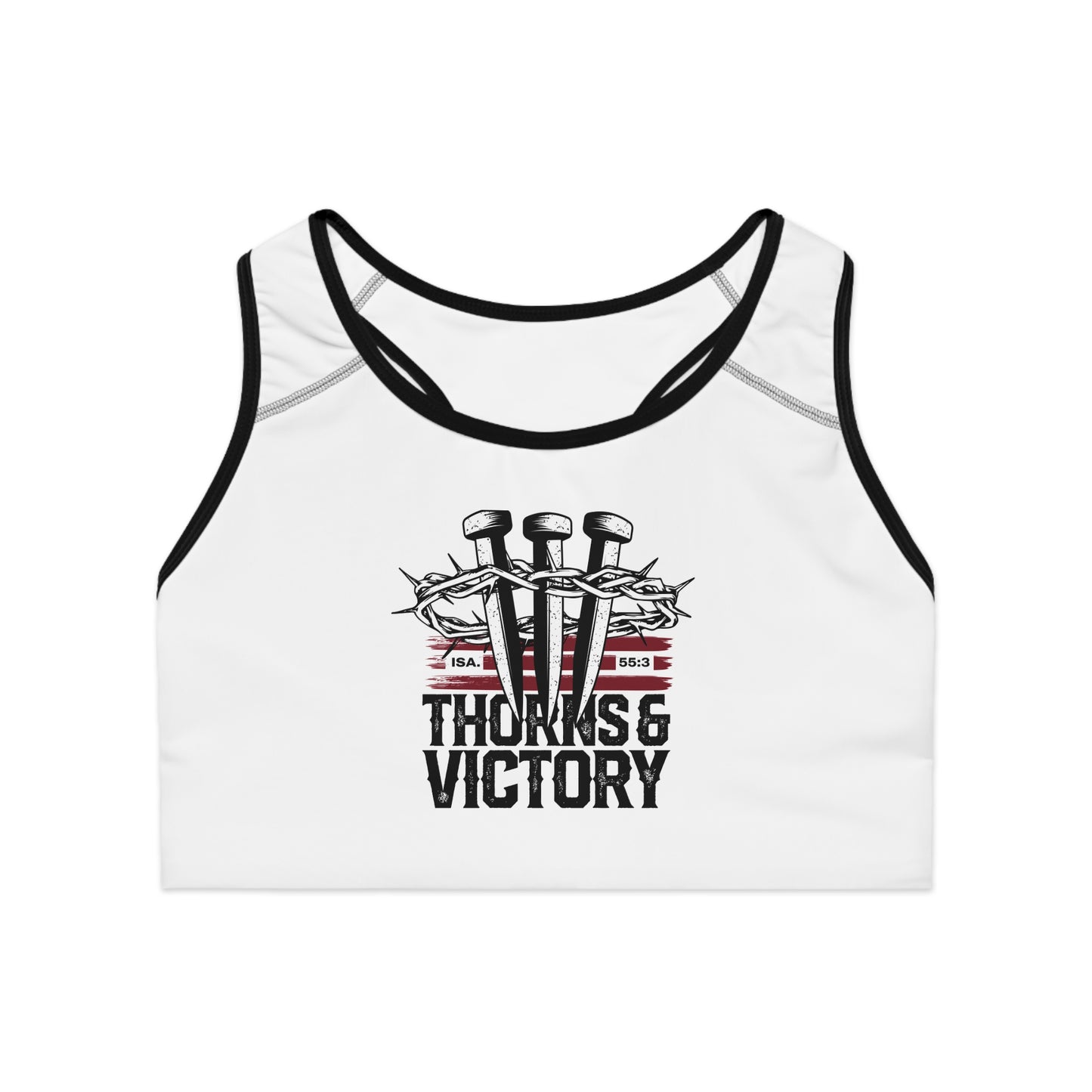 "Thorns & Victory" Unisex Sports Bra - The Shield of Light