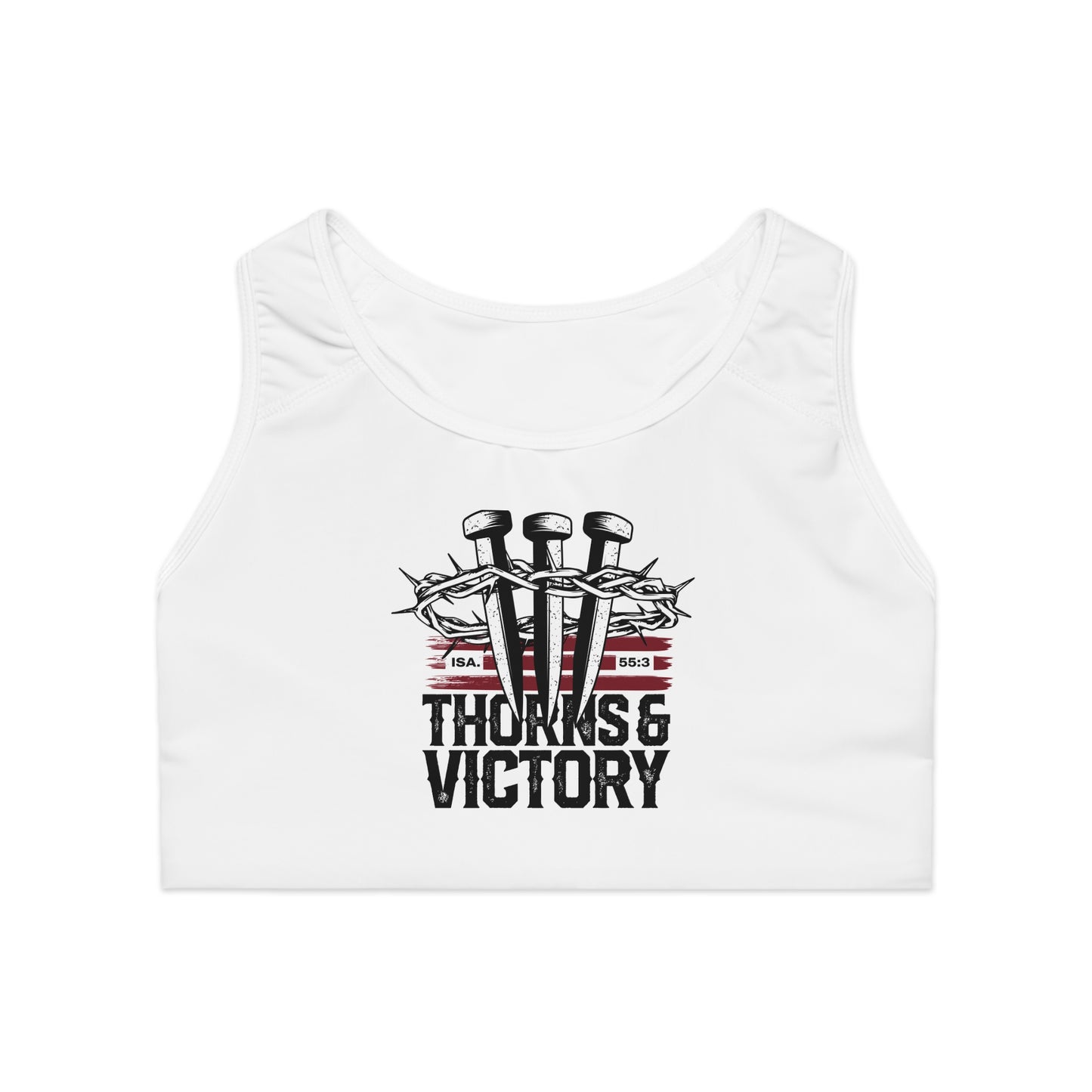 "Thorns & Victory" Unisex Sports Bra - The Shield of Light