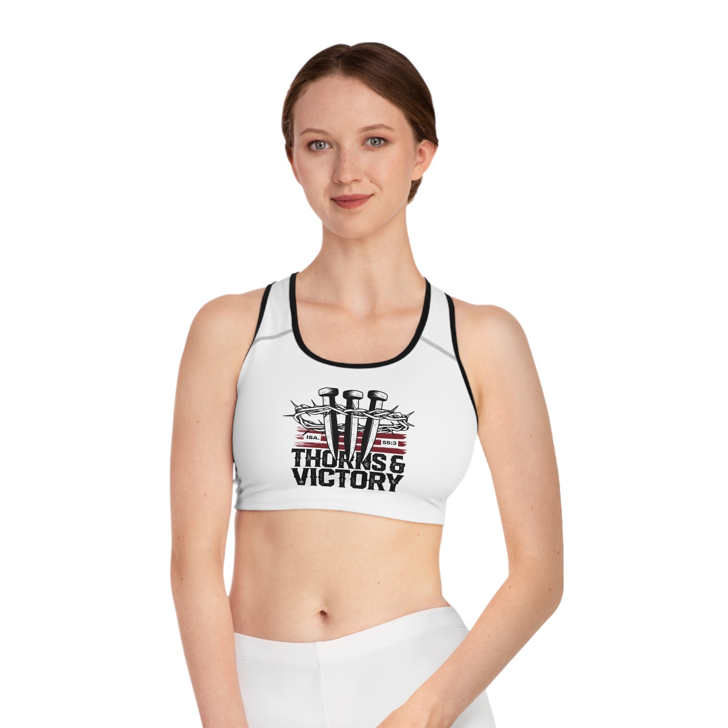 "Thorns & Victory" Unisex Sports Bra - The Shield of Light
