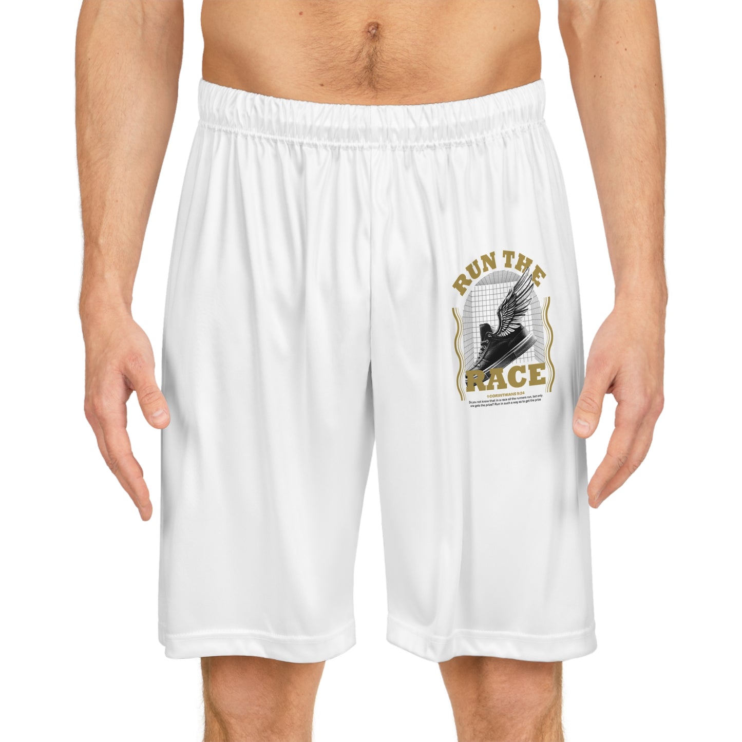 "Run The Race " Basketball Shorts - The Shield of Light