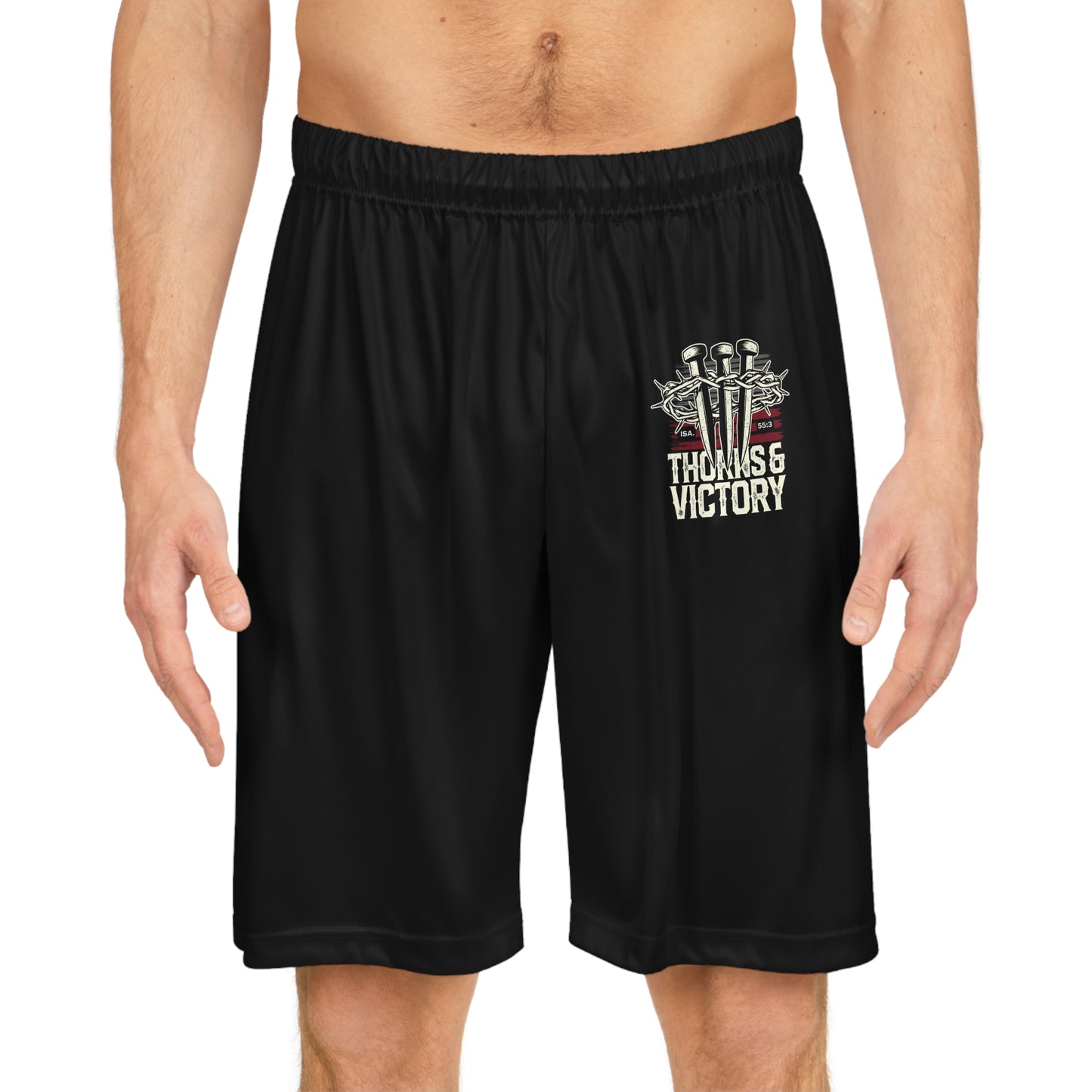 "Thorns & Victory" Basketball Shorts - The Shield of Light