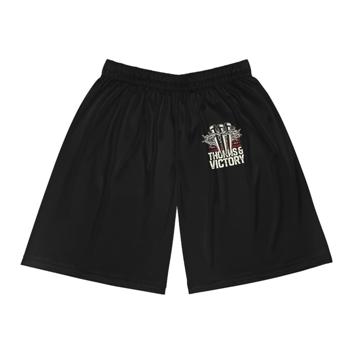 "Thorns & Victory" Basketball Shorts - The Shield of Light