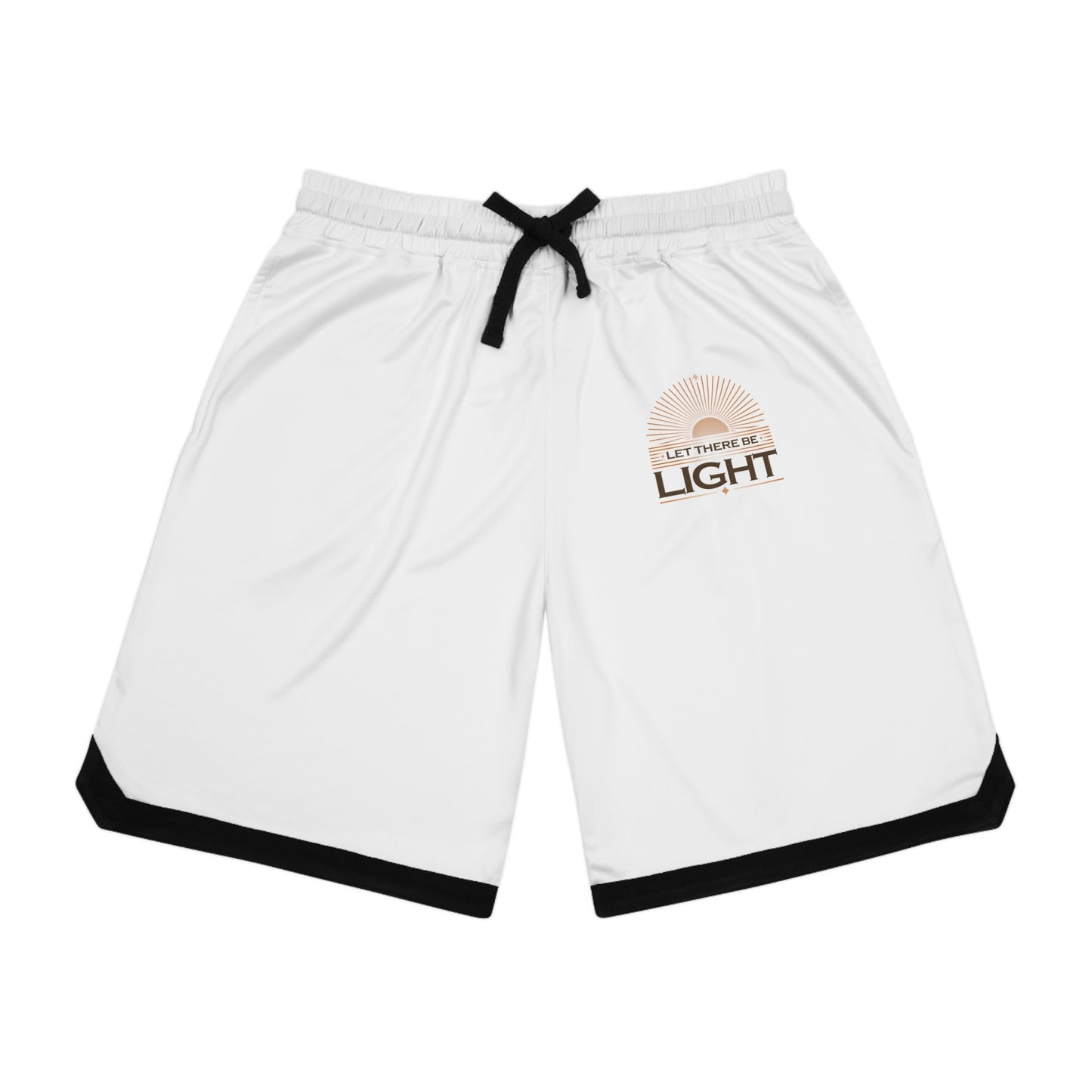 "Let There Be Light" Unisex Basketball Rib Shorts - The Shield of Light