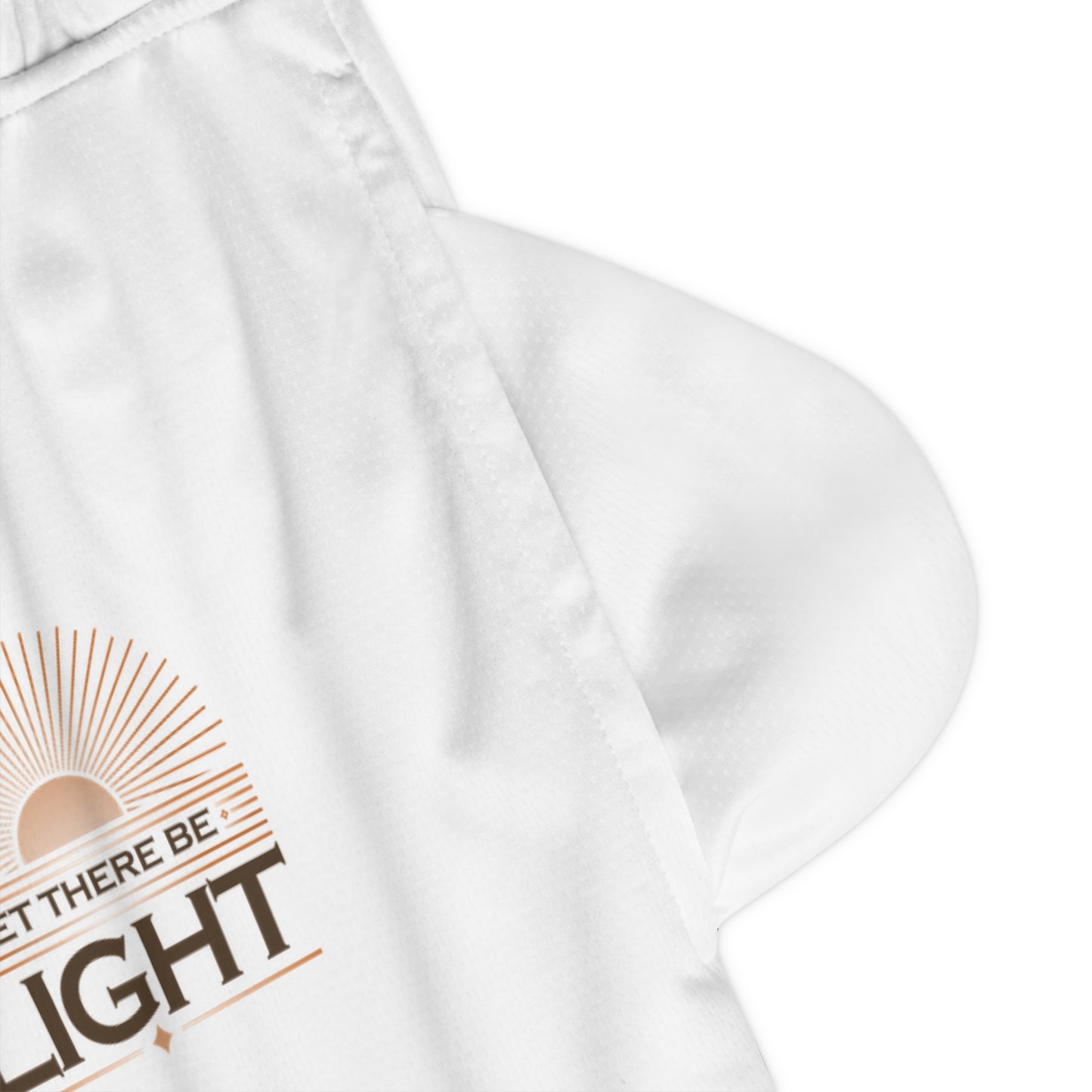"Let There Be Light" Unisex Basketball Rib Shorts - The Shield of Light