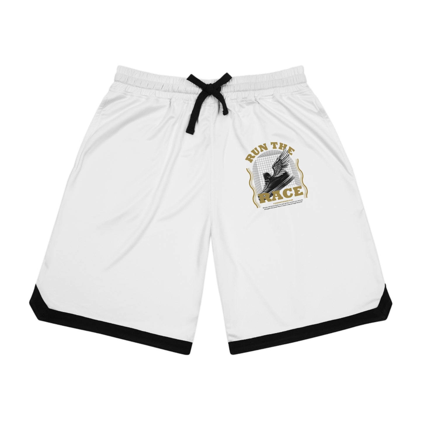 "Run The Race " Unisex Basketball Rib Shorts - The Shield of Light