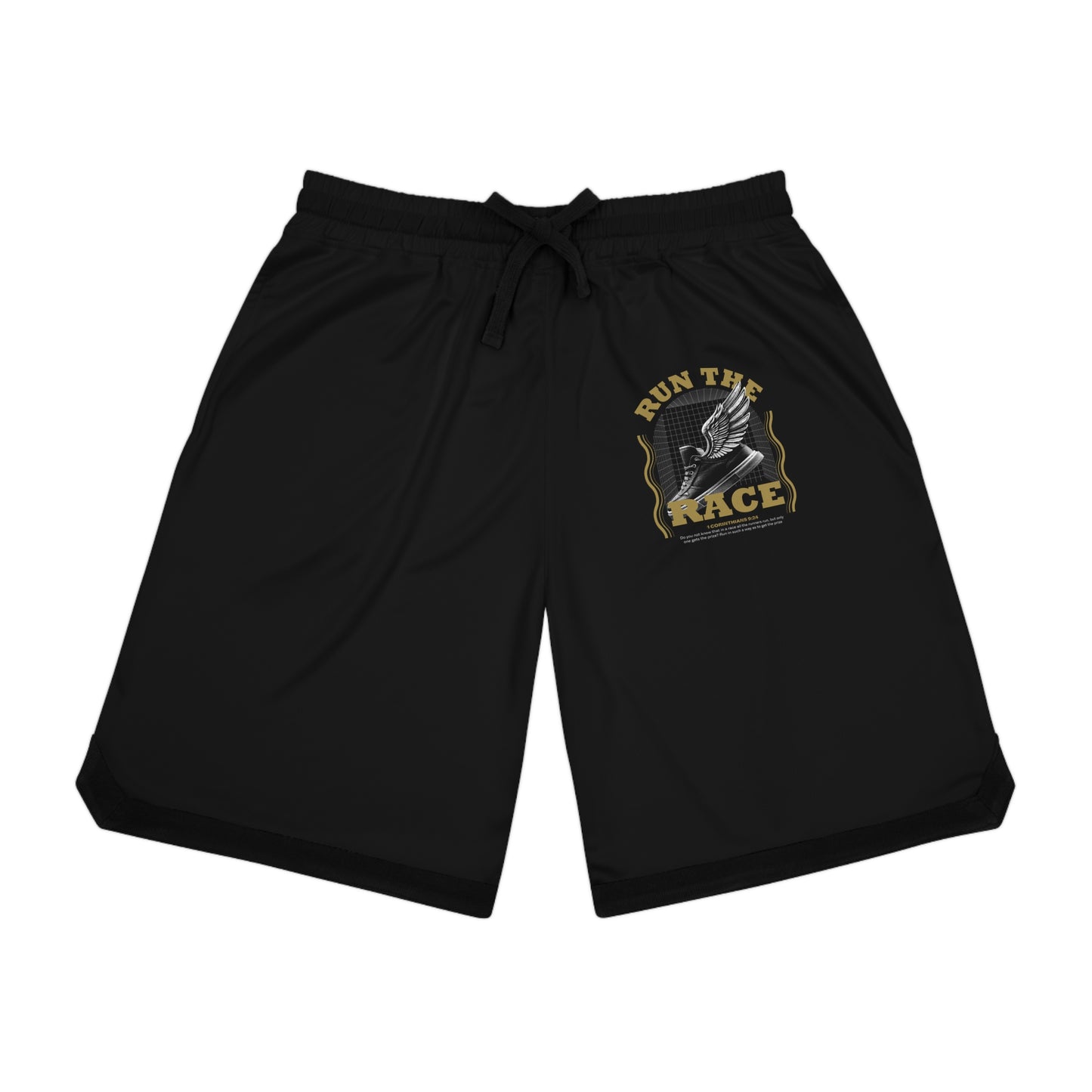 "Run The Race " Unisex Basketball Rib Shorts - The Shield of Light