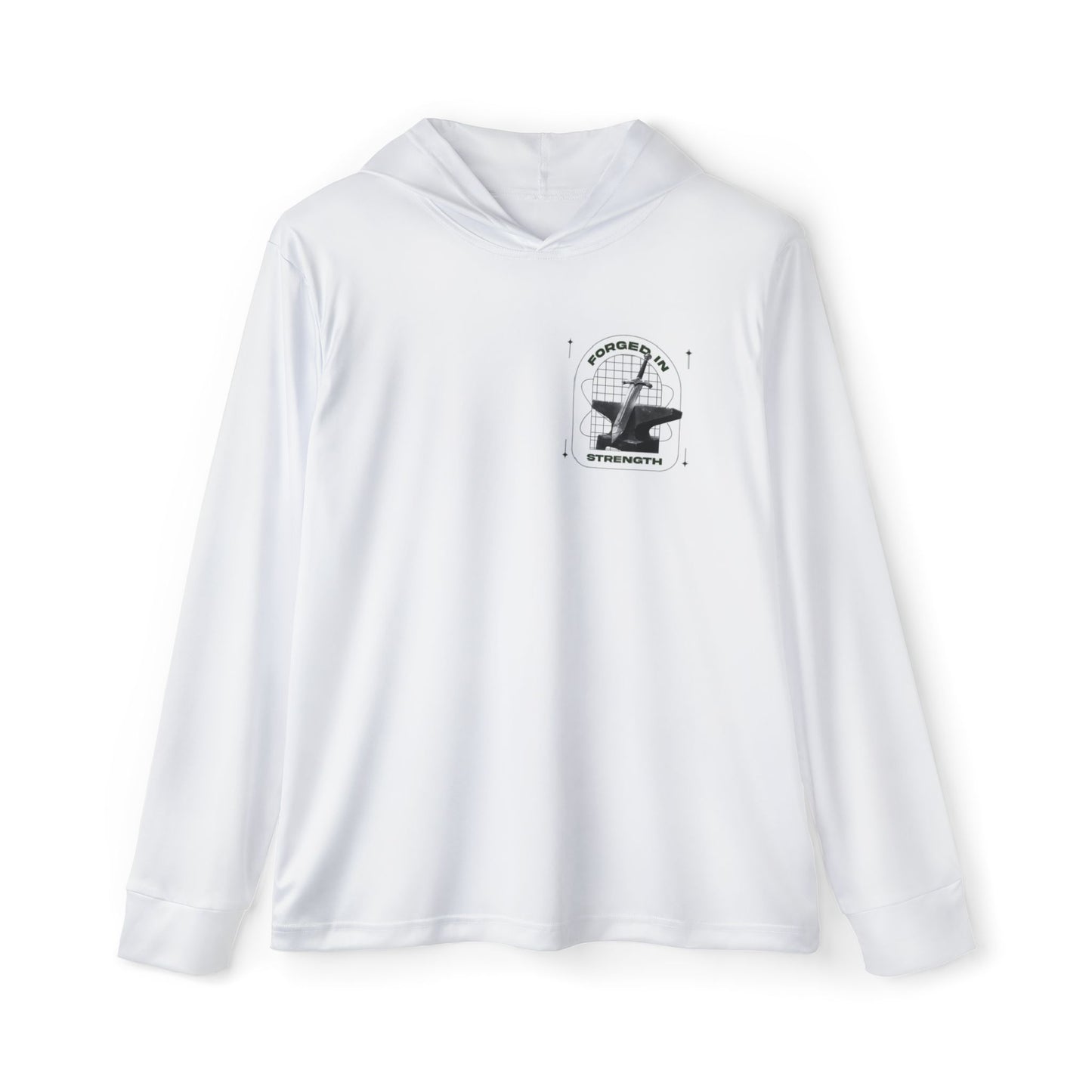 "Forged In Strength" Sports Warmup Hoodie - The Shield of Light