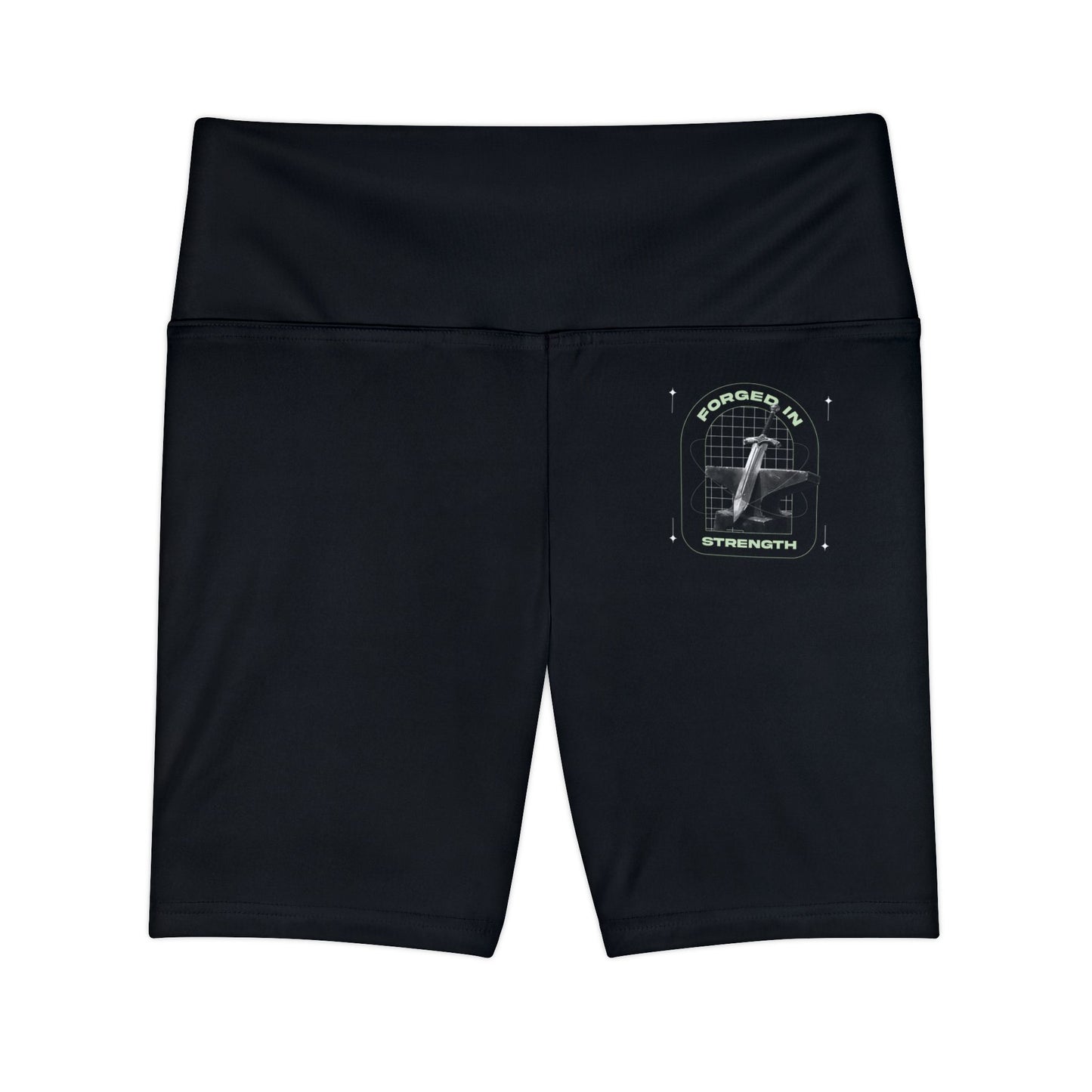 "Forged In Strength" Unisex Workout Shorts - The Shield of Light