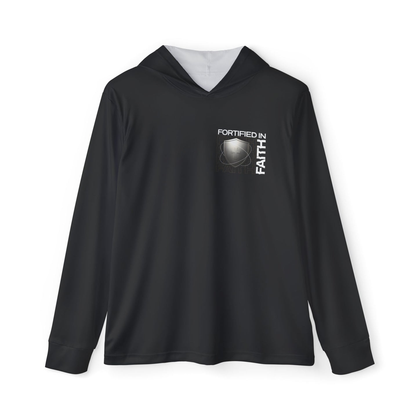 "Fortified In Faith " Sports Warmup Hoodie - The Shield of Light