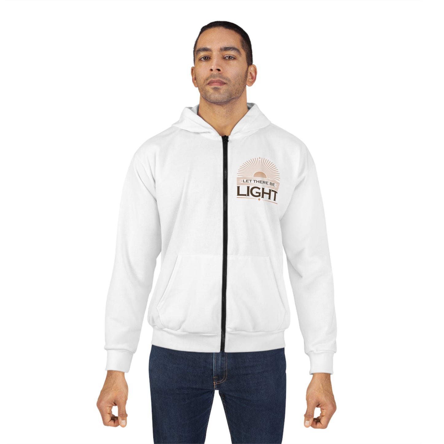 'Let There Be Light' Unisex Zip Hoodie - The Shield of Light