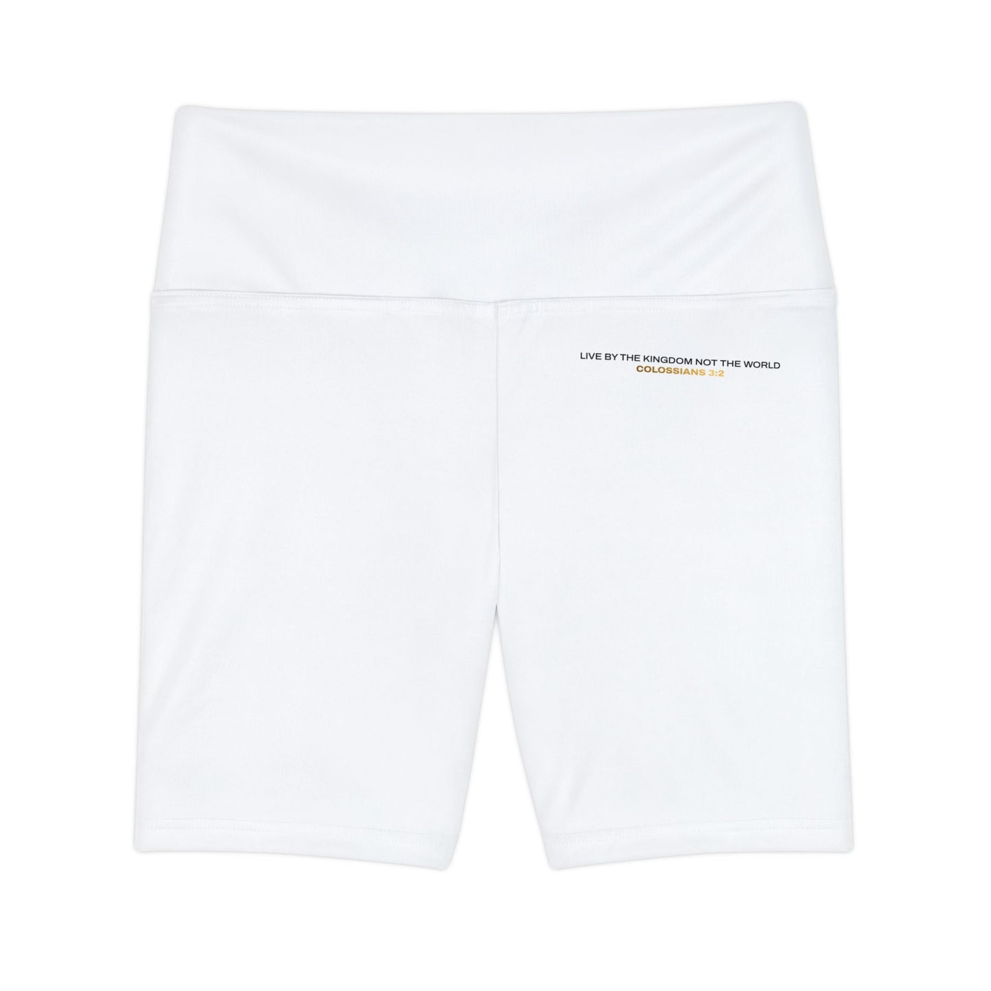 "Live By the Kingdom Not the World Colossians 3:2" Unisex Workout Shorts - The Shield of Light