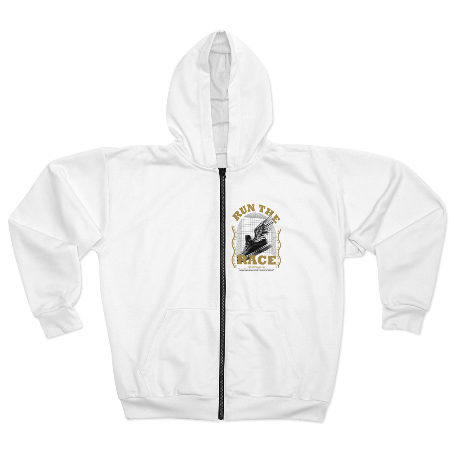 'Run The Race' Unisex Zip Hoodie - The Shield of Light