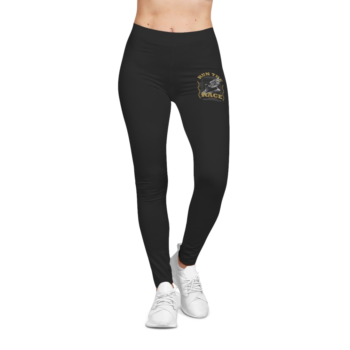 "Run The Race " Unisex Casual Leggings - The Shield of Light
