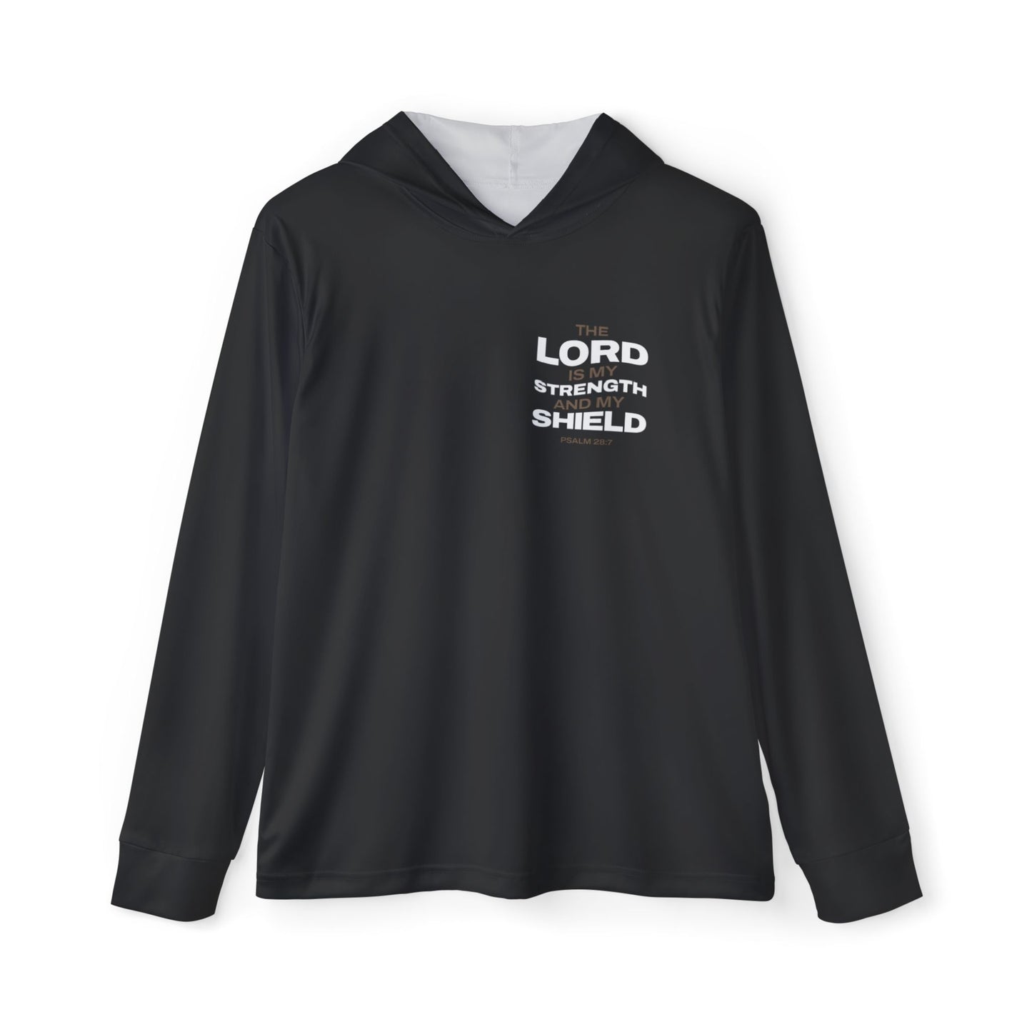 "The Lord Is My Strength and My Shield Psalm 28:7" Sports Warmup Hoodie - The Shield of Light