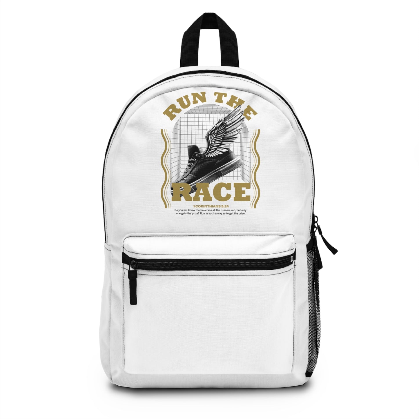 "Run The Race" Unisex Backpack - The Shield of Light