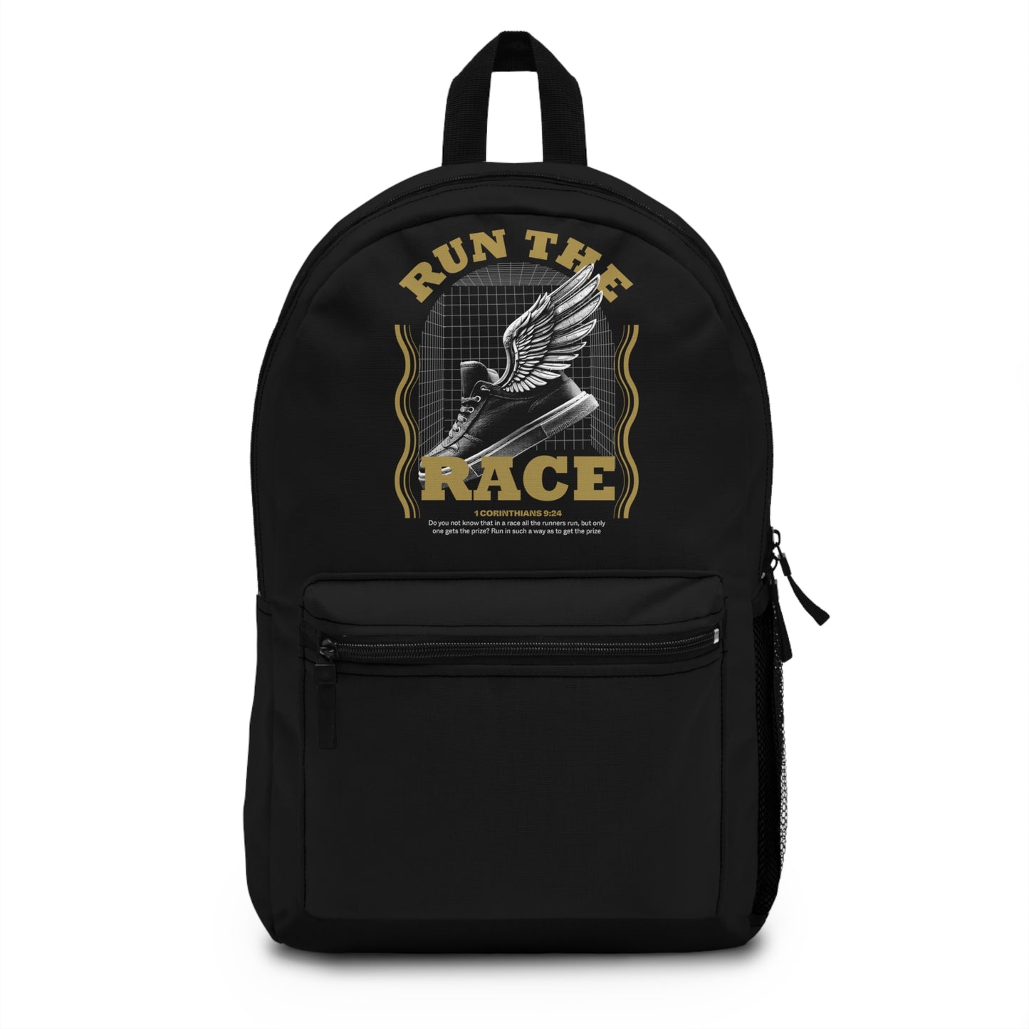 "Run The Race" Unisex Backpack - The Shield of Light