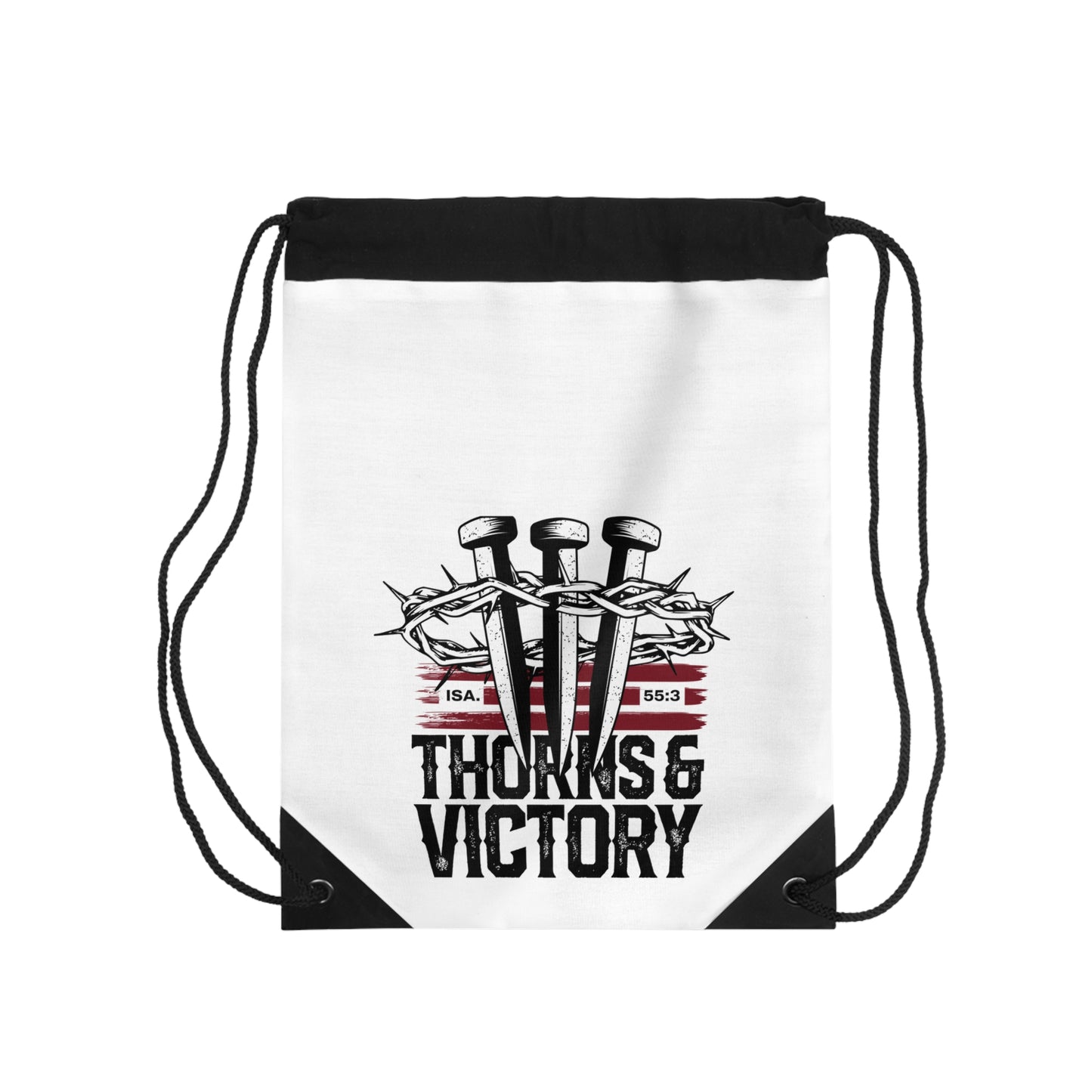 "Thorns & Victory" Unisex Drawstring Bag - The Shield of Light