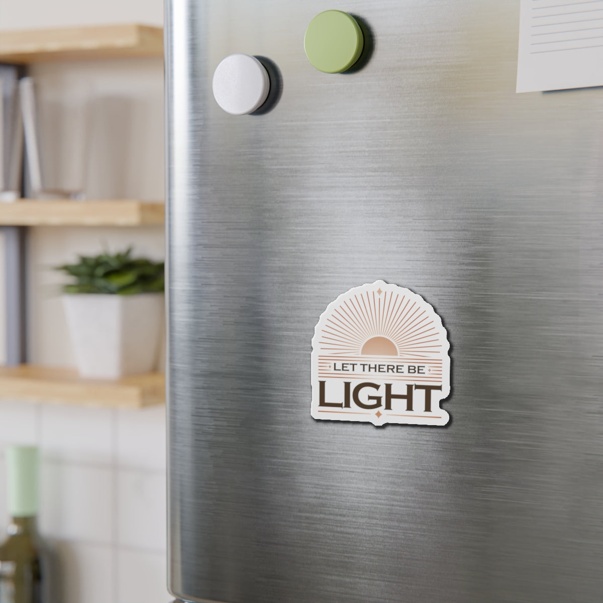 "Let There Be Light" Unisex Inspirational Die-Cut Magnet - The Shield of Light