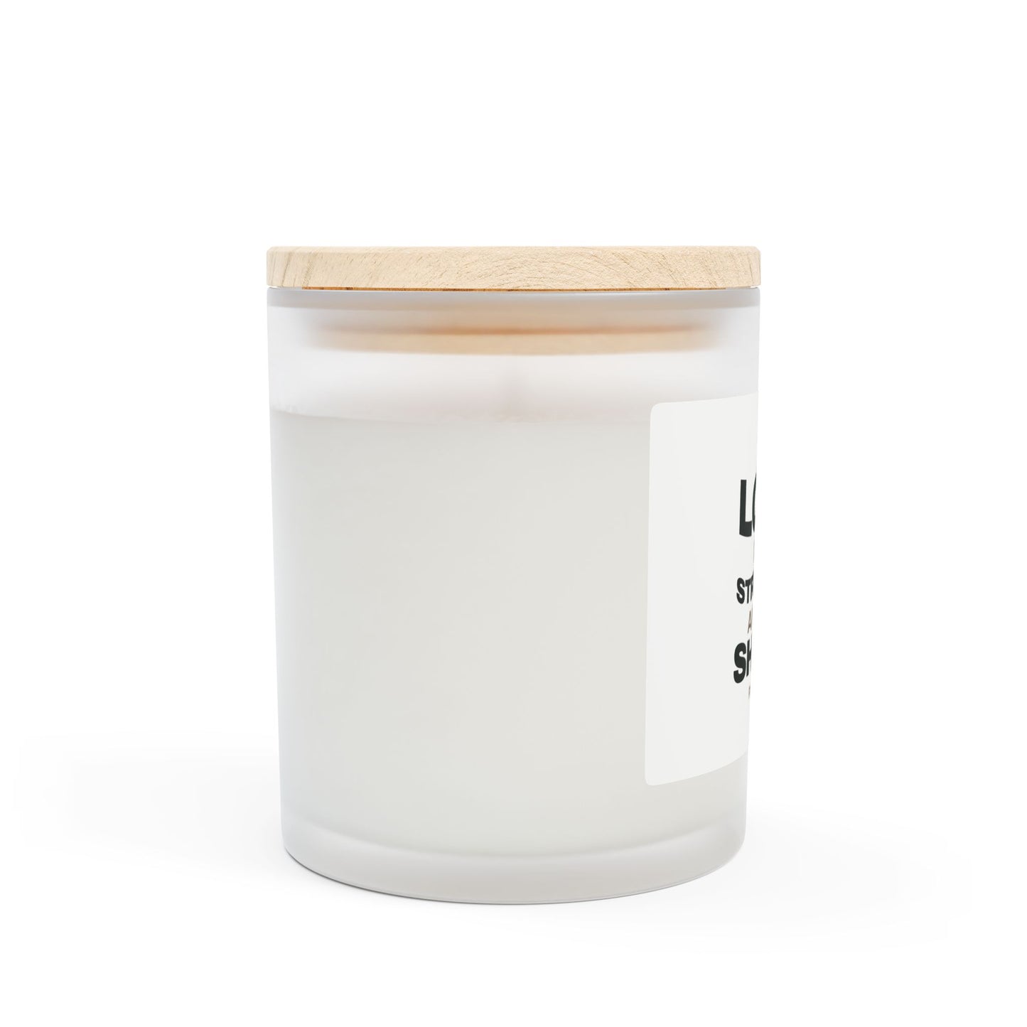 Frosted Glass Candle - Inspirational Psalm 28:7 Gift - The Shield of Light