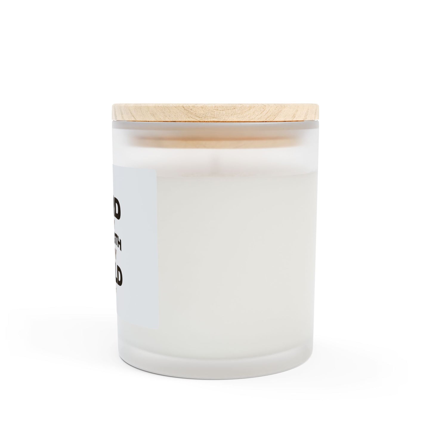 Frosted Glass Candle - Inspirational Psalm 28:7 Gift - The Shield of Light