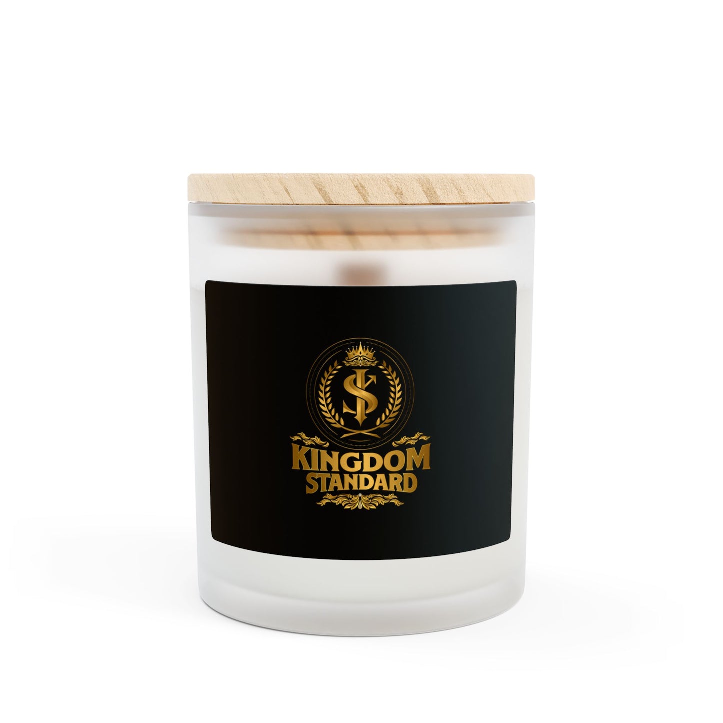 Luxury Frosted Glass Candle - Kingdom Standard, 11oz - The Shield of Light