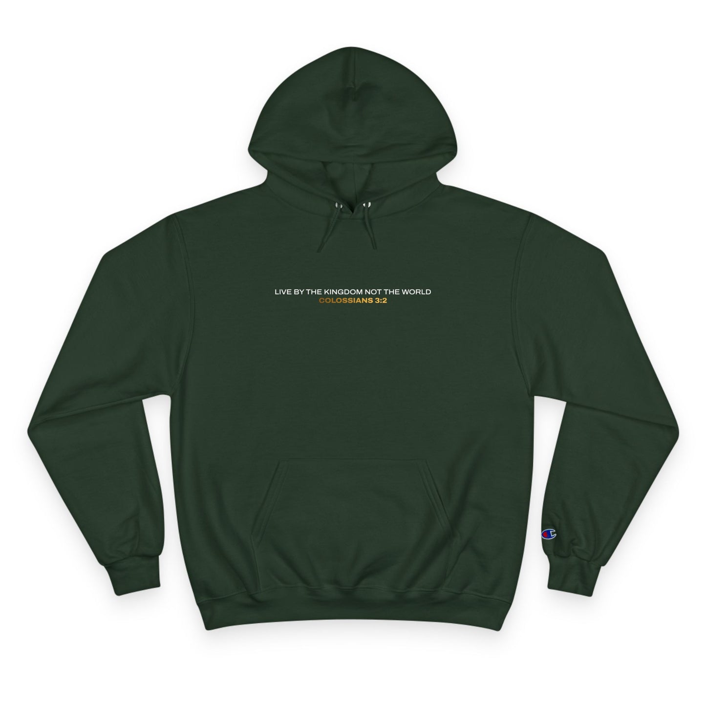 "Live By the Kingdom Not the World Colossians 3:2" Inspirational Champion Hoodie - The Shield of Light