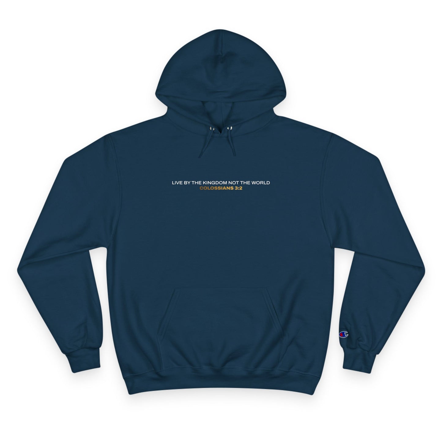 "Live By the Kingdom Not the World Colossians 3:2" Inspirational Champion Hoodie - The Shield of Light