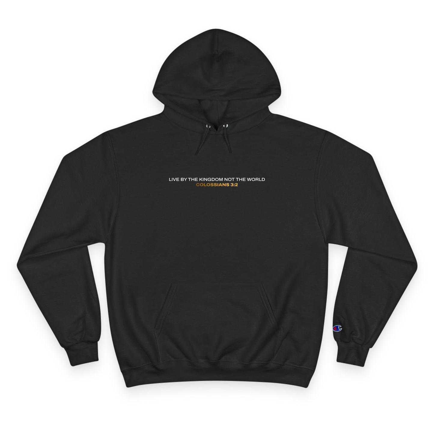 "Live By the Kingdom Not the World Colossians 3:2" Inspirational Champion Hoodie - The Shield of Light