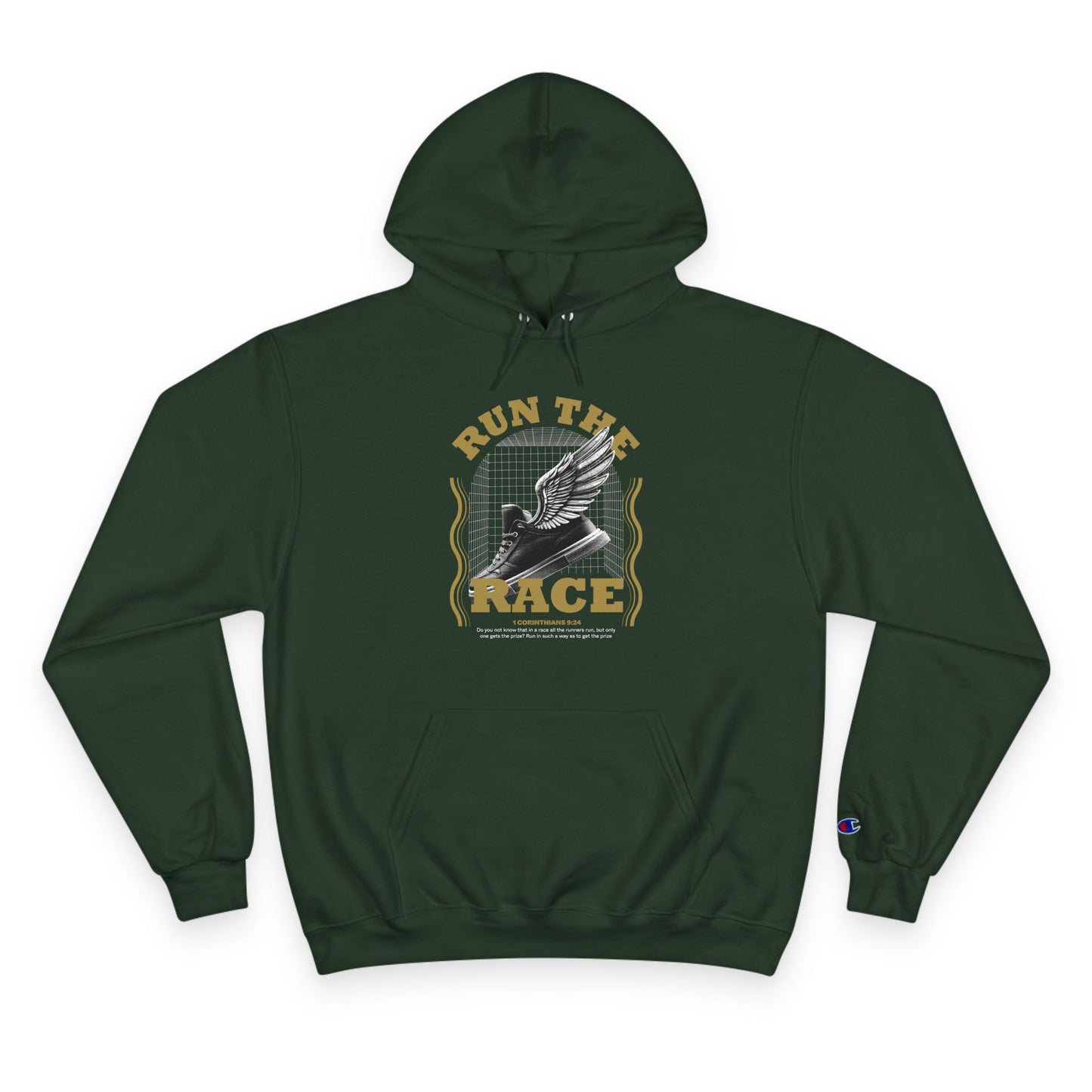 "Run The Race" Inspirational Champion Hoodie - The Shield of Light