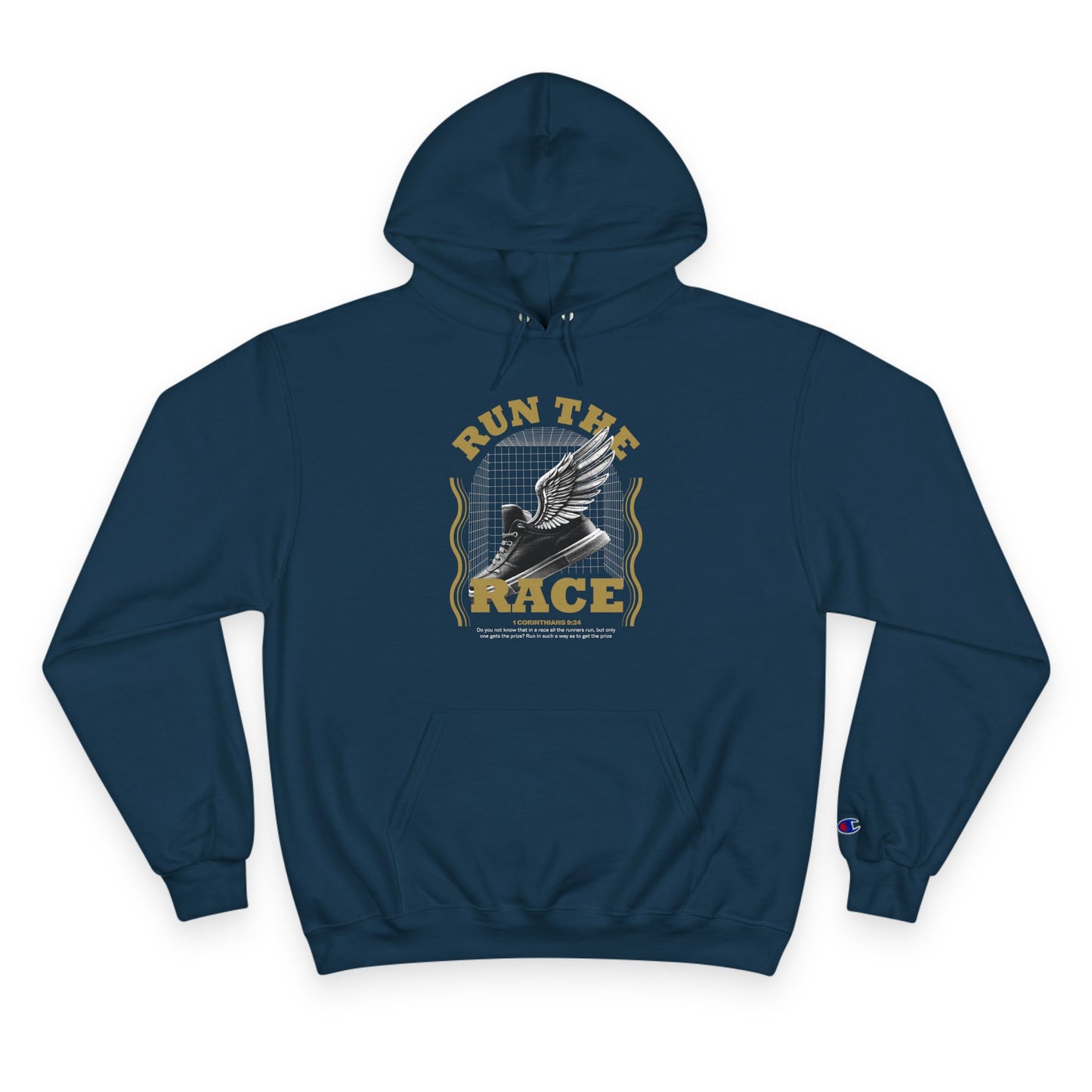"Run The Race" Inspirational Champion Hoodie - The Shield of Light