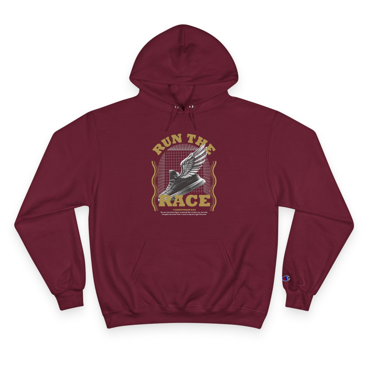 "Run The Race" Inspirational Champion Hoodie - The Shield of Light