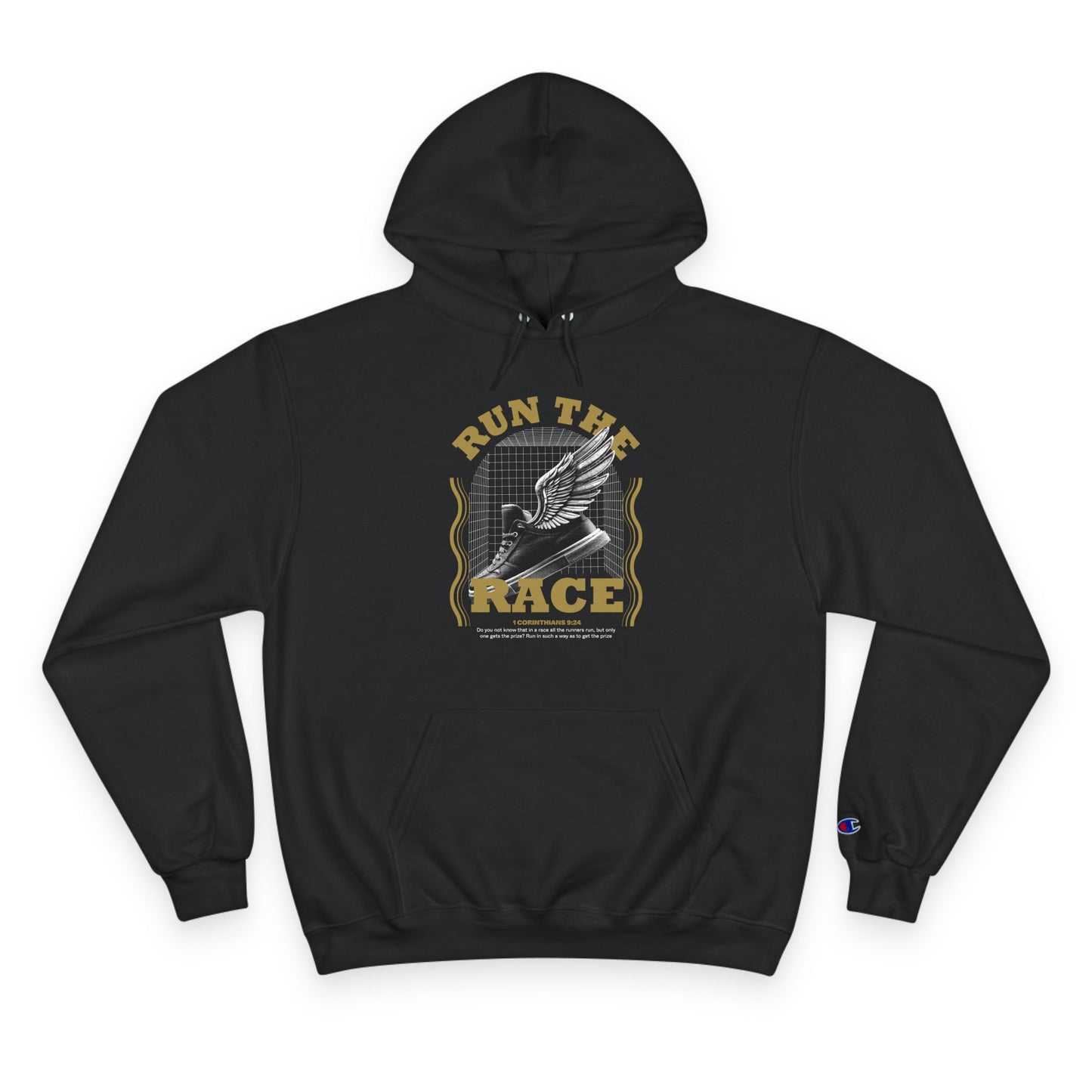 "Run The Race" Inspirational Champion Hoodie - The Shield of Light