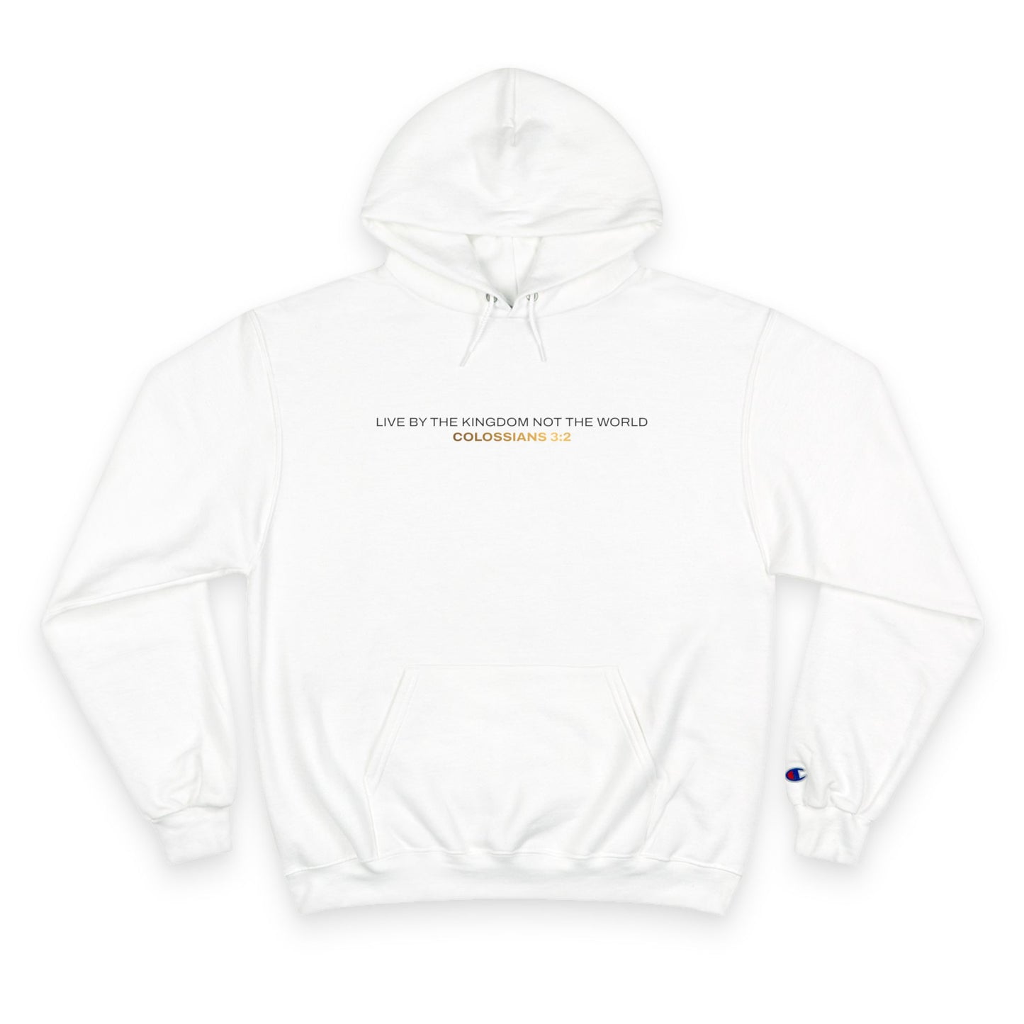 "Live By the Kingdom Not the World Colossians 3:2" Inspirational Champion Hoodie - The Shield of Light