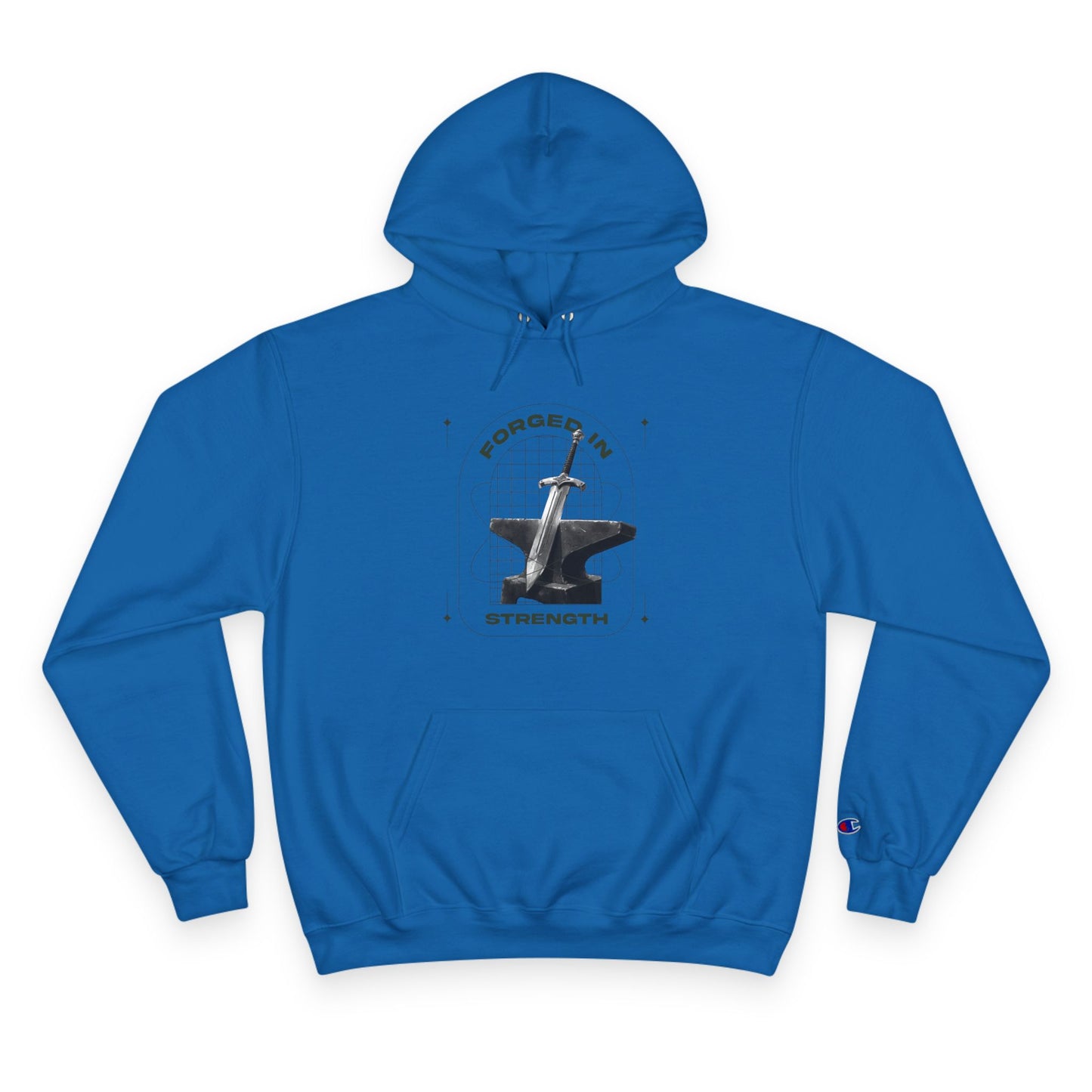 "Forged In Strength" Inspirational Champion Hoodie - The Shield of Light