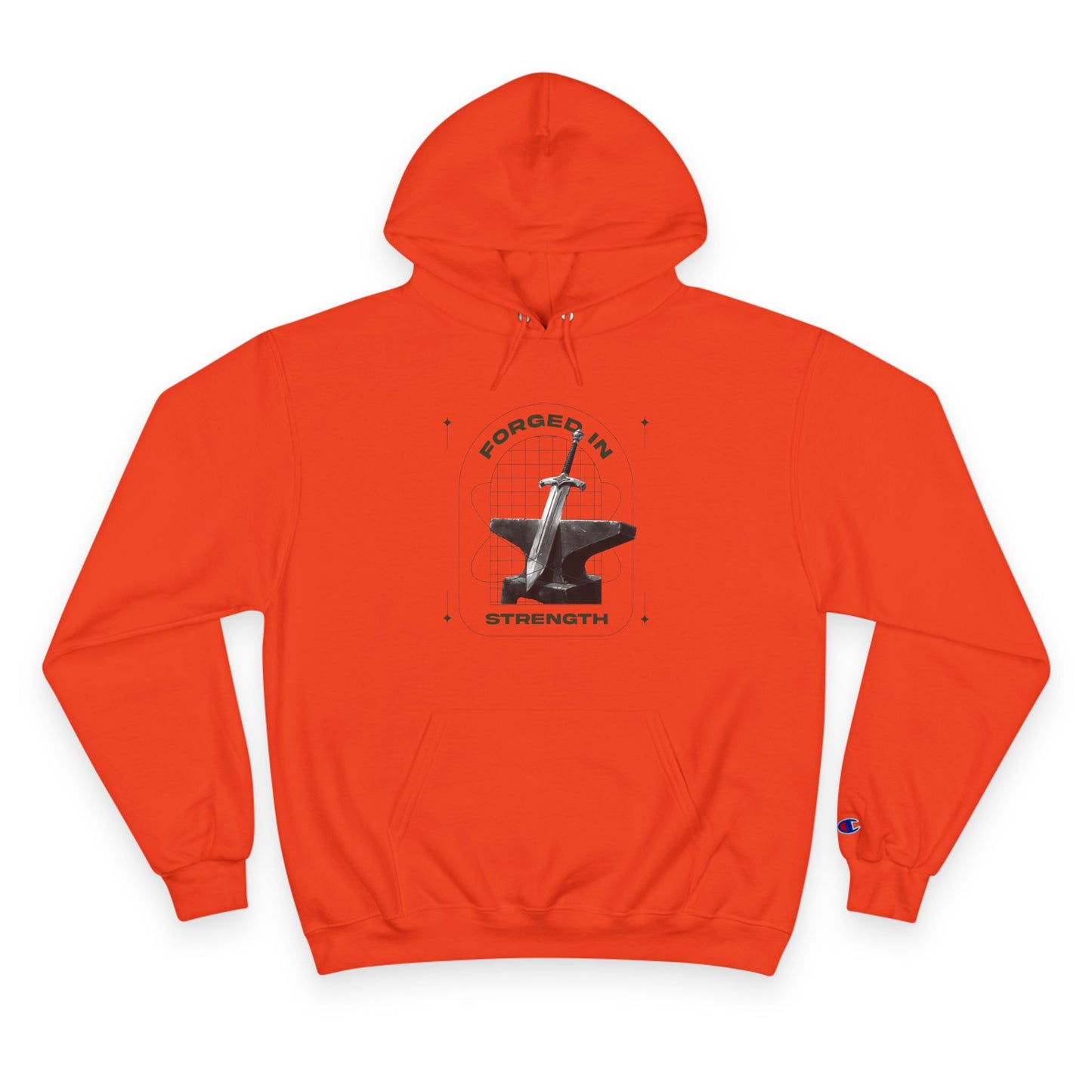 "Forged In Strength" Inspirational Champion Hoodie - The Shield of Light