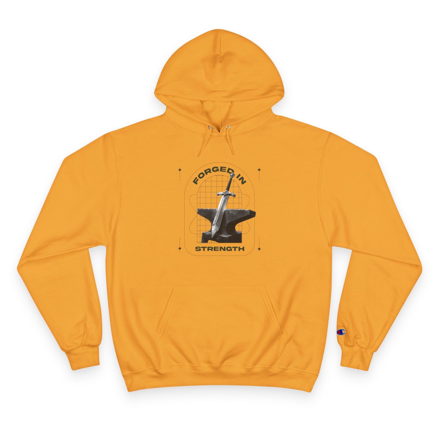 "Forged In Strength" Inspirational Champion Hoodie - The Shield of Light