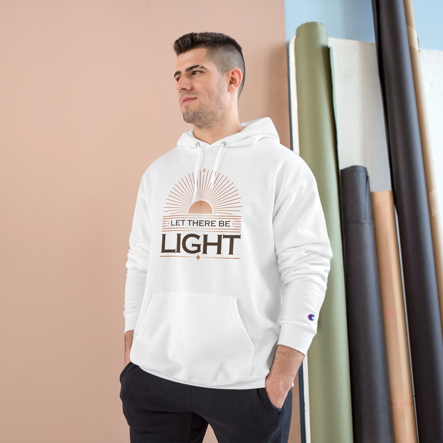 "Let There Be Light" Inspirational Champion Hoodie - The Shield of Light