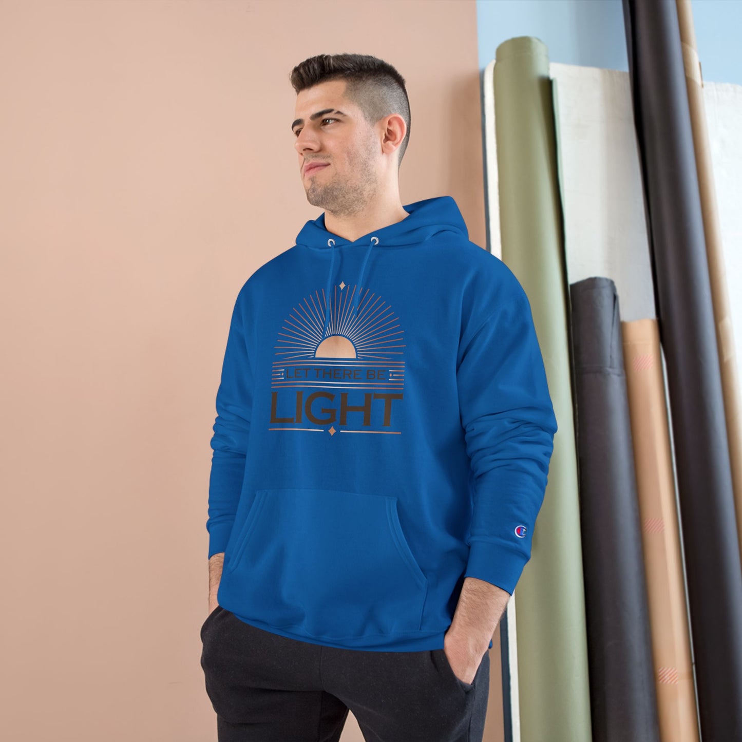 "Let There Be Light" Inspirational Champion Hoodie - The Shield of Light