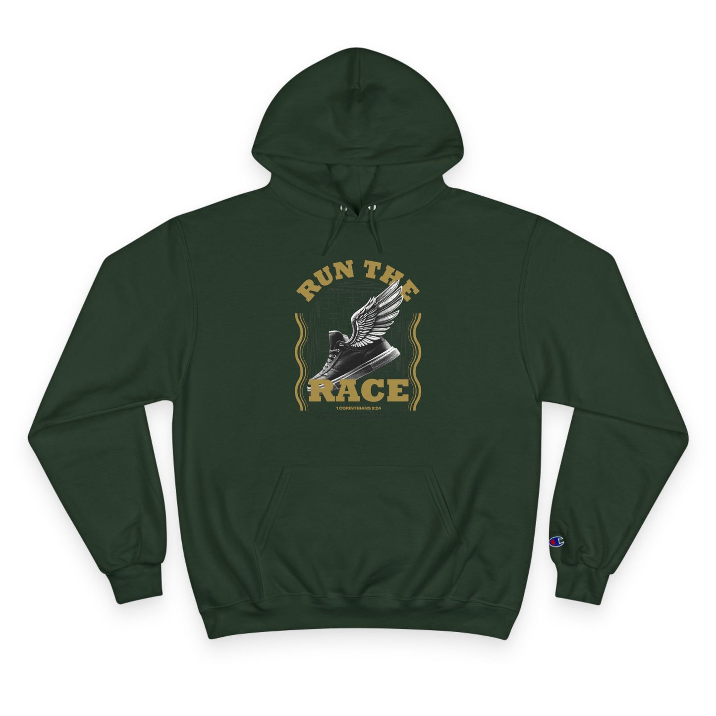 "Run The Race" Inspirational Champion Hoodie - The Shield of Light