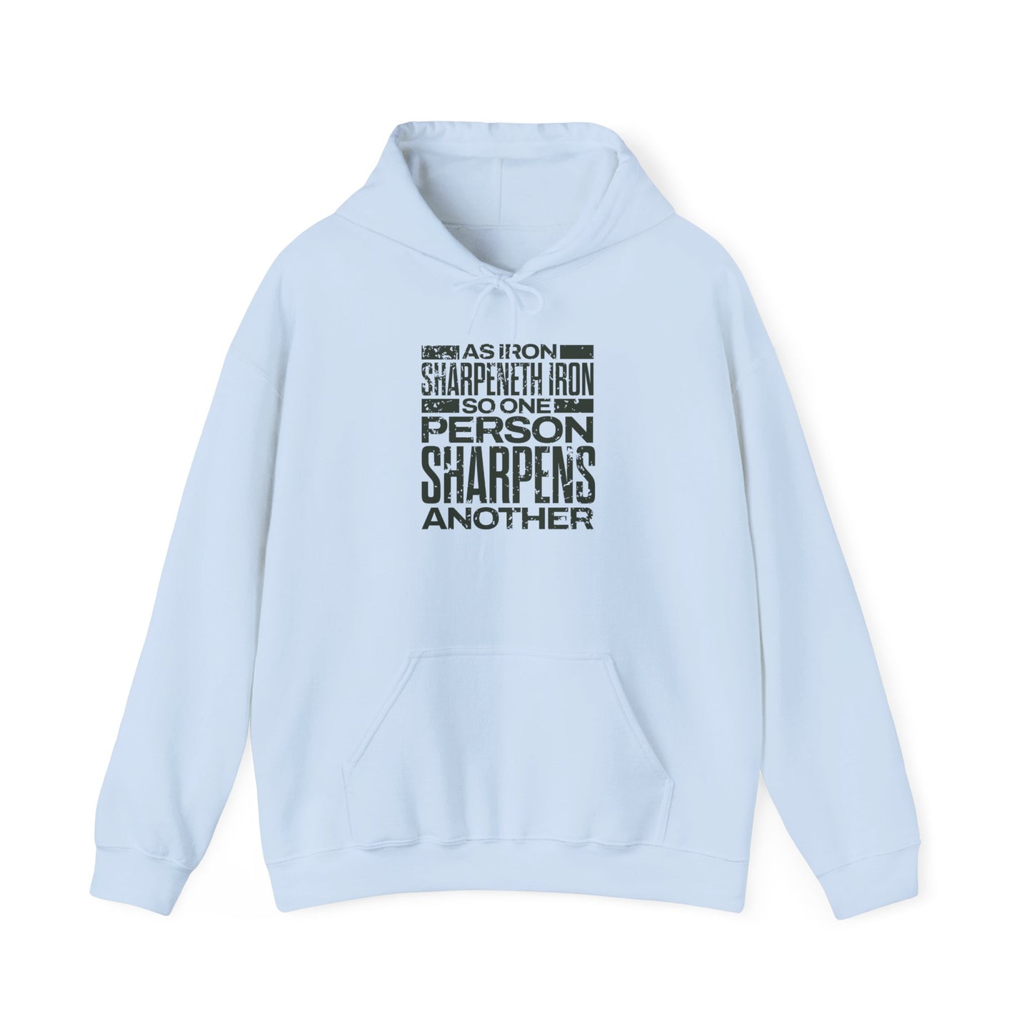 "As Iron Sharpeneth Iron So One Person Sharpens Another" Unisex Heavy Blend™ Hoodies - The Shield of Light