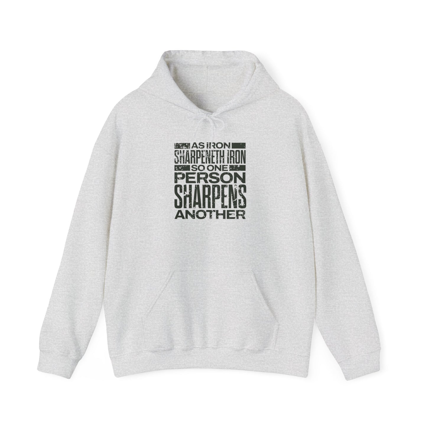 "As Iron Sharpeneth Iron So One Person Sharpens Another" Unisex Heavy Blend™ Hoodies - The Shield of Light