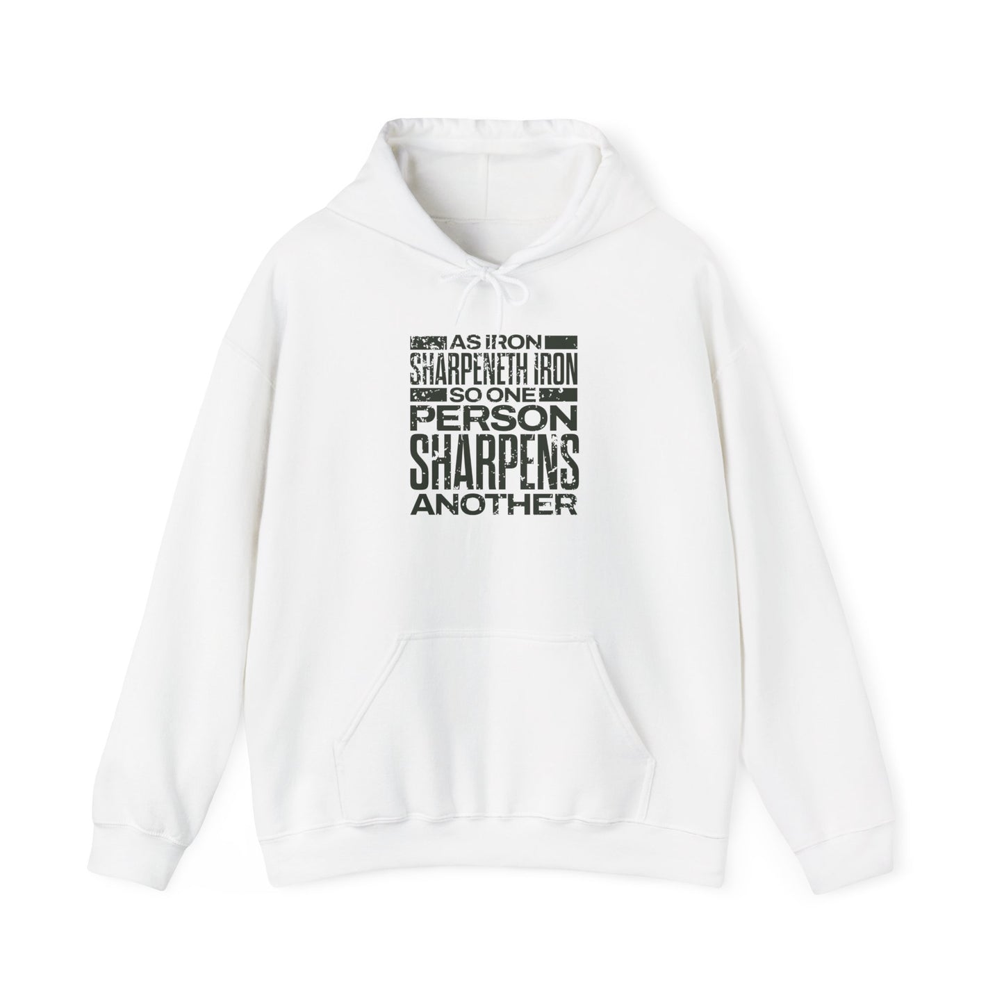 "As Iron Sharpeneth Iron So One Person Sharpens Another" Unisex Heavy Blend™ Hoodies - The Shield of Light