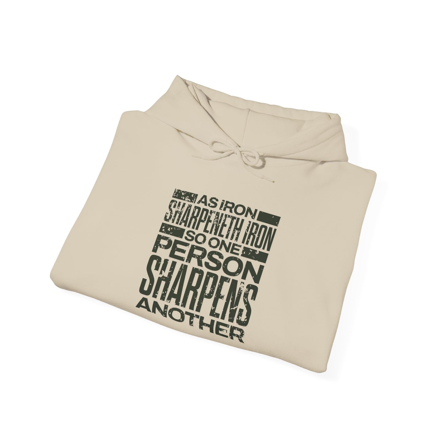"As Iron Sharpeneth Iron So One Person Sharpens Another" Unisex Heavy Blend™ Hoodies - The Shield of Light