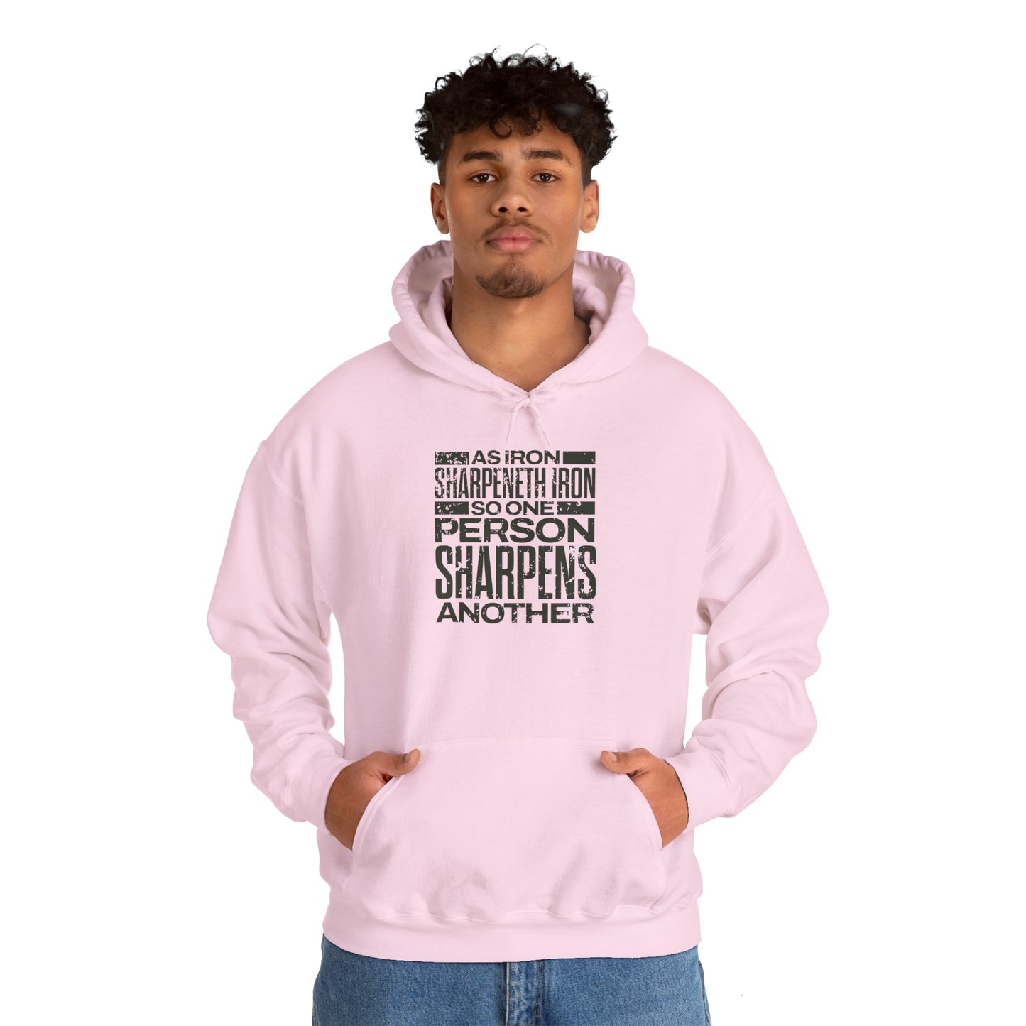 "As Iron Sharpeneth Iron So One Person Sharpens Another" Unisex Heavy Blend™ Hoodies - The Shield of Light