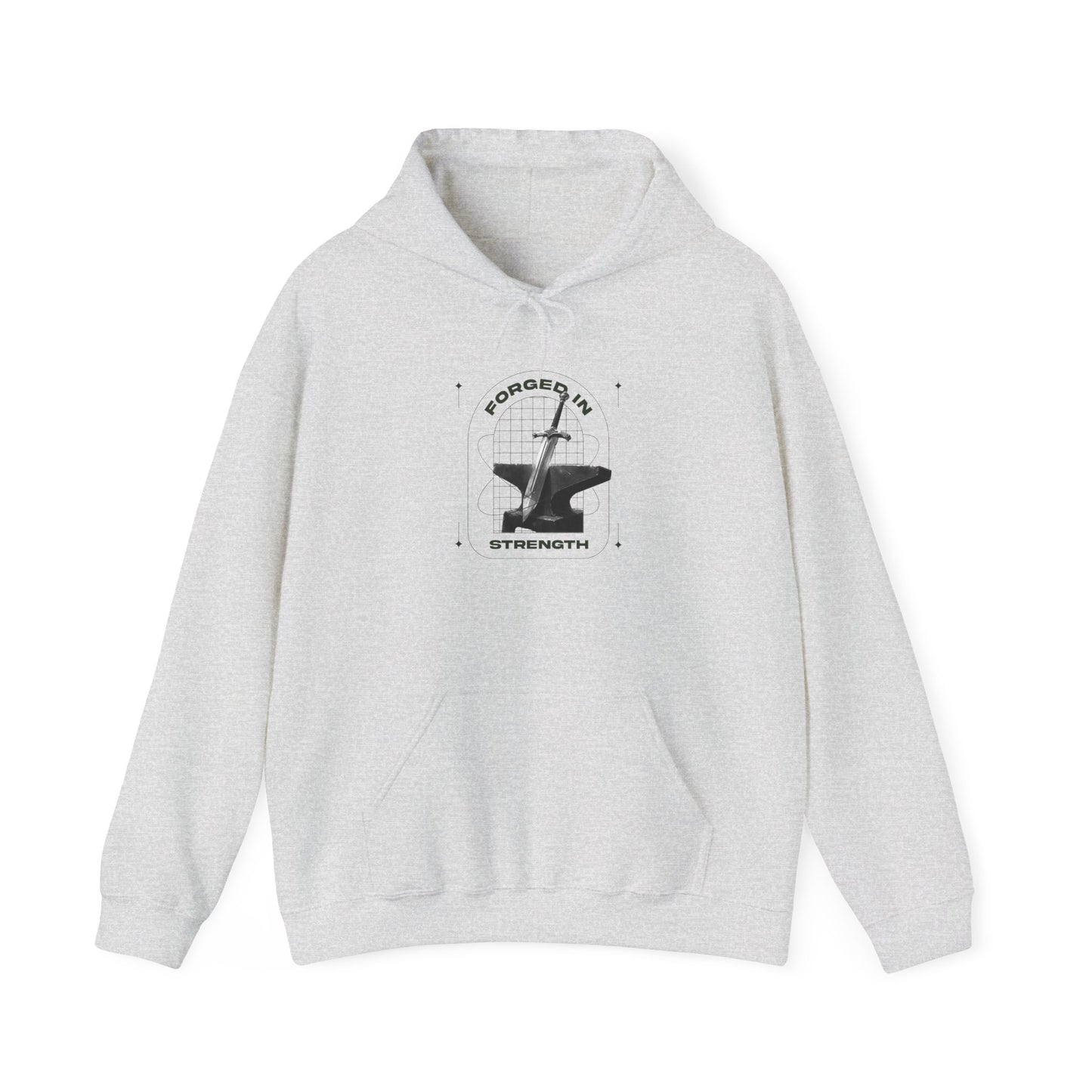 "Forged In Strength" Unisex Heavy Blend™ Hoodies - The Shield of Light
