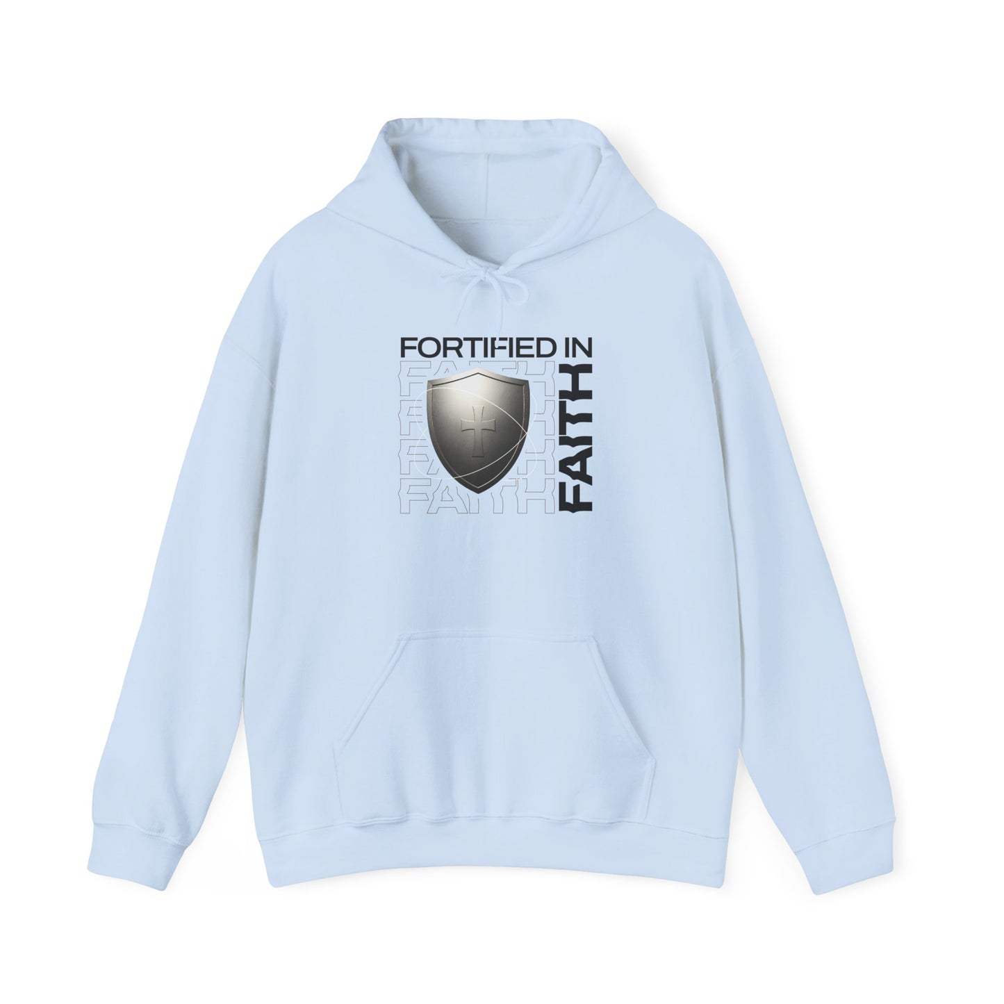 "Fortified In Faith " Unisex Heavy Blend™ Hoodies - The Shield of Light