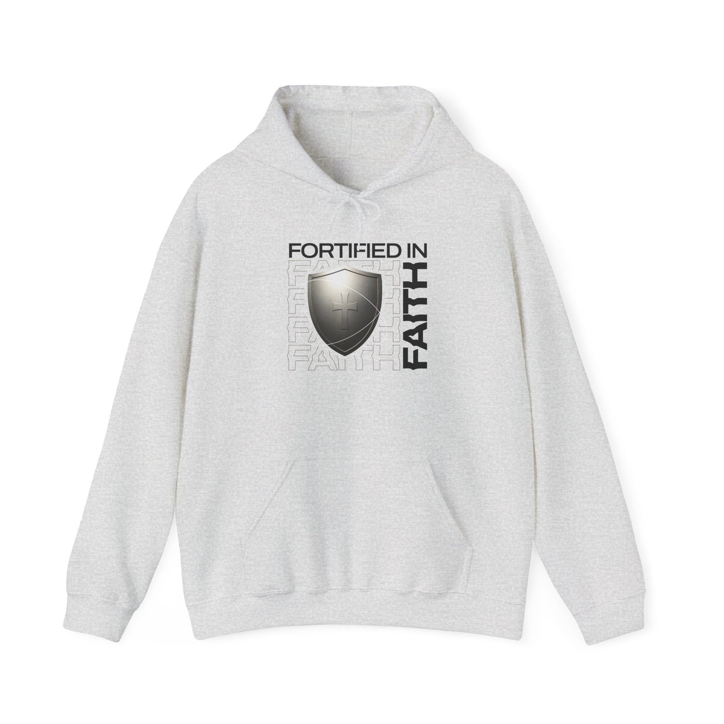 "Fortified In Faith " Unisex Heavy Blend™ Hoodies - The Shield of Light