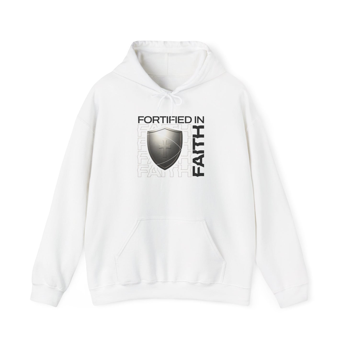 "Fortified In Faith " Unisex Heavy Blend™ Hoodies - The Shield of Light